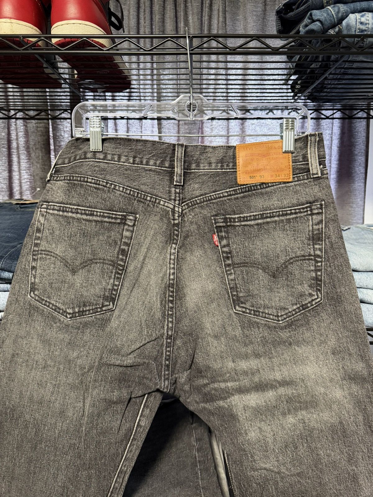 Levi's Levi’s 501 93 Premium Black Faded Button Fly Washed 34x32 Size US 34 / EU 50 - 4 Thumbnail