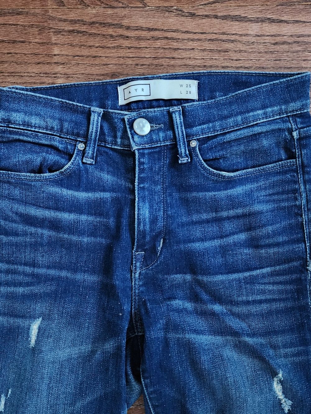 AYR AYR The Skinny The Chiller Raw Hem Jeans 25 USA Designer NYC Size 25" / US 0 / IT 36 - 8 Thumbnail