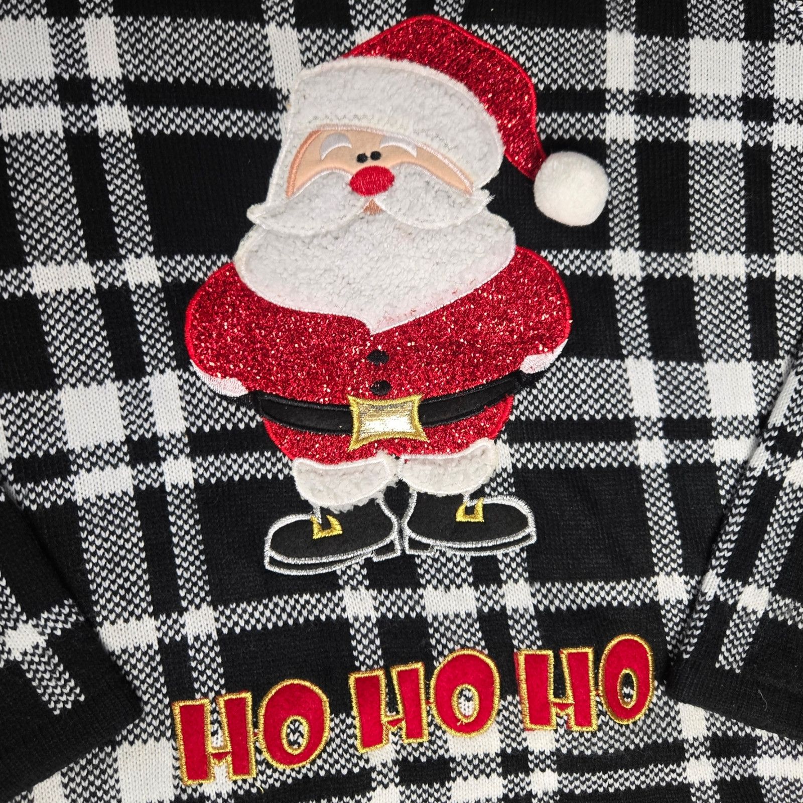 Other Black Plaid Ugly Christmas Sweater Size XL Size XL / US 12-14 / IT 48-50 - 2 Thumbnail