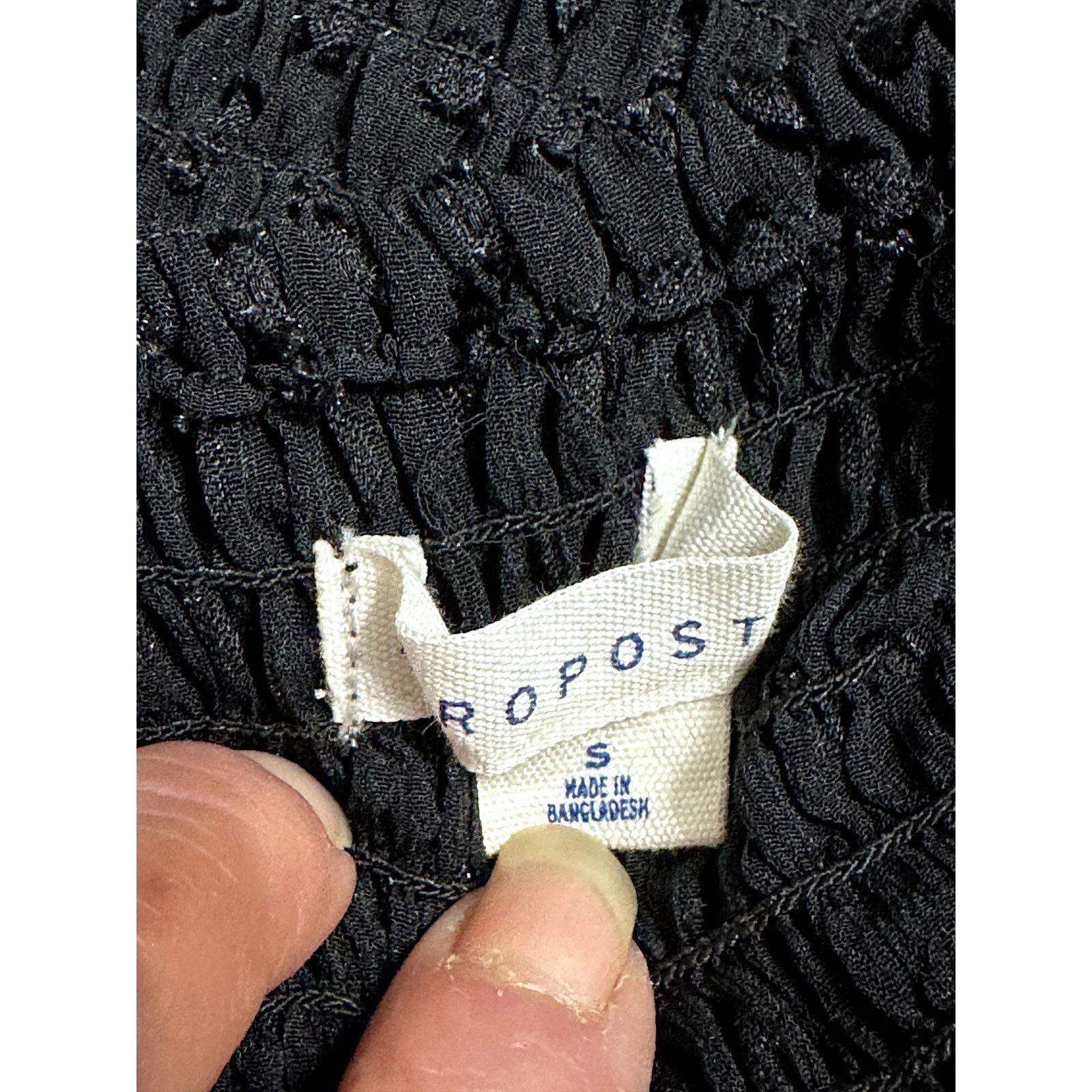 Aeropostale Aeropostale Cropped Top Lace Up Off Shoulder Black W S NWOT Size S / US 4 / IT 40 - 12 Thumbnail