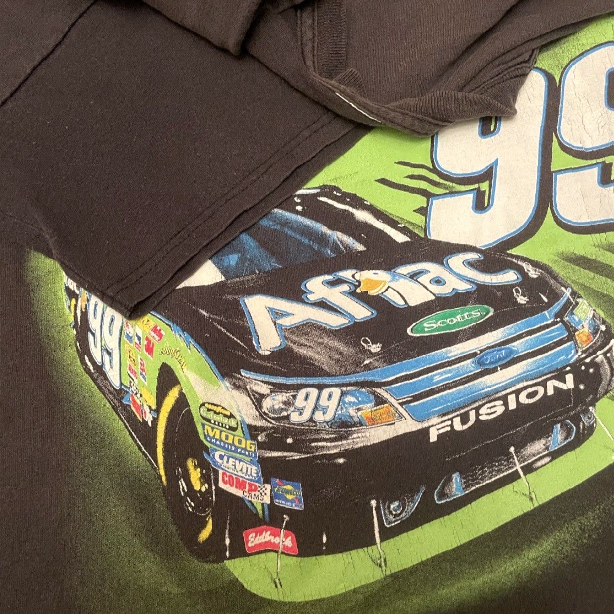 NASCAR VINTAGE 90s Y2K Nascar Aflac Carl Edwards Big Graphic VTG Shirt Mens Size L Black USA Sports Hip Hop Size US L / EU 52-54 / 3 - 2 Thumbnail