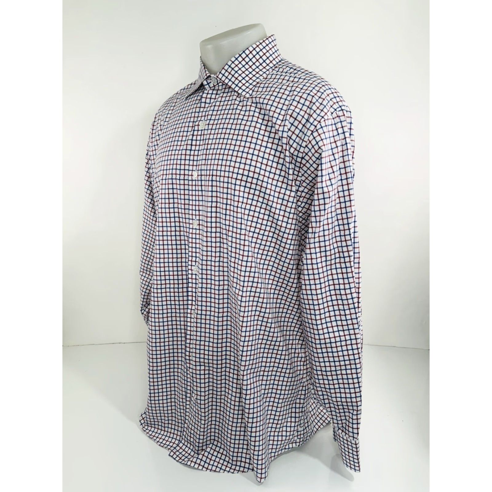 Brooks Brothers Brooks Brothers / Thomas Mason - Plaid Check Shirt 17.5 35 Red White Blue Mens Dress Shirt Size US XXL / EU 58 / 5 - 3 Thumbnail