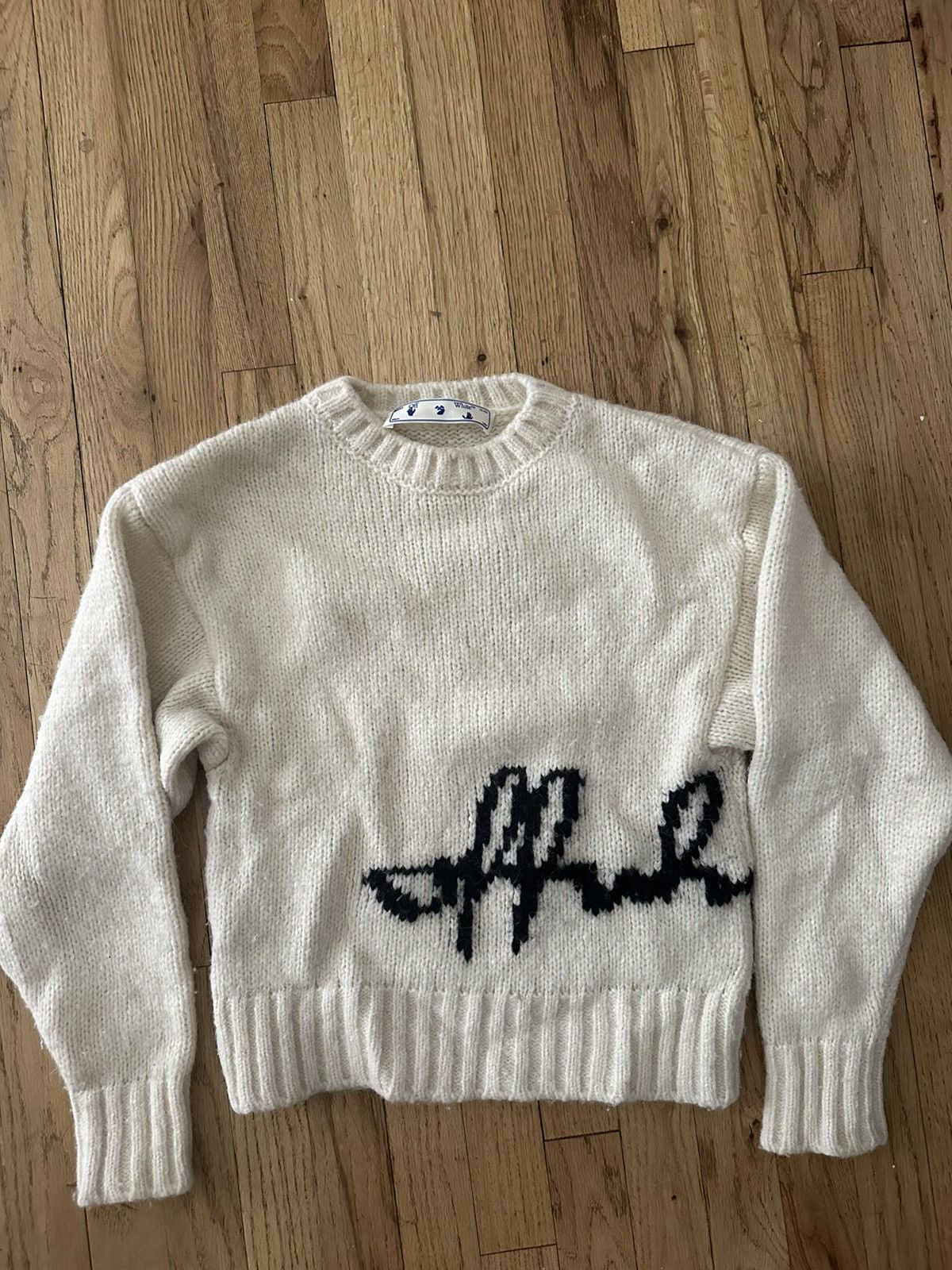 Off-White Off White Knit Sweater Size S / US 4 / IT 40 - 3 Thumbnail