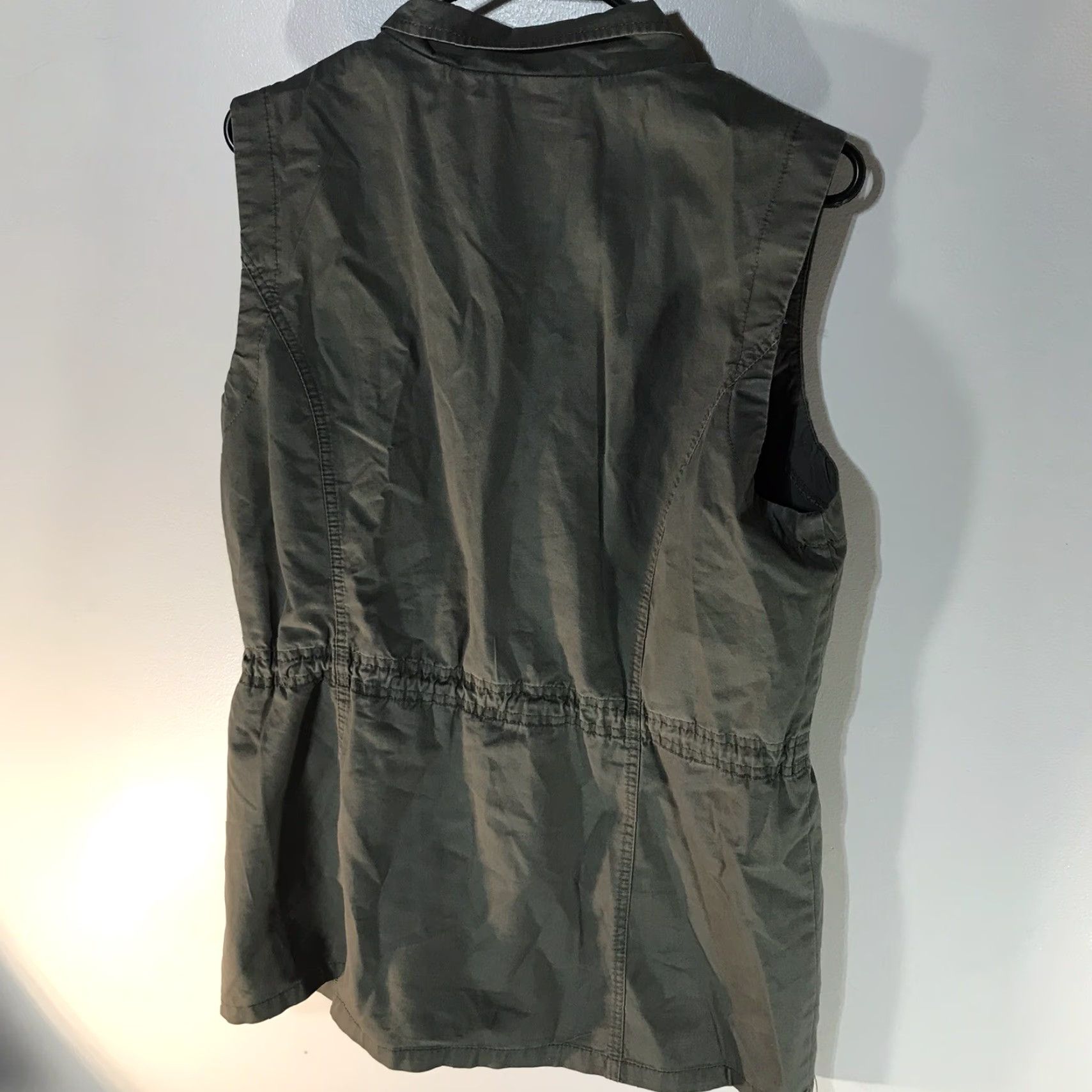 Vintage Charlotte Russe Vest Women's L Green 100% Cotton Full Zip Snap Womens Size L / US 10 / IT 46 - 2 Thumbnail
