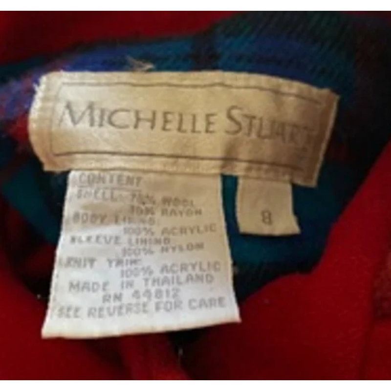 Other Vintage Red Wool Blend Button Front Coat Michelle Stuart 8 Size XL / US 12-14 / IT 48-50 - 4 Thumbnail