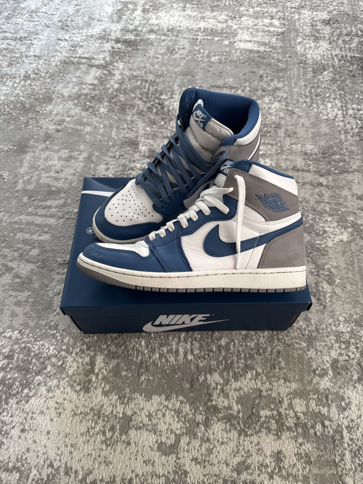 Jordan Brand × Nike Jordan 1 True Blue Retro High OG Size US 10 / EU 43 - 4 Thumbnail