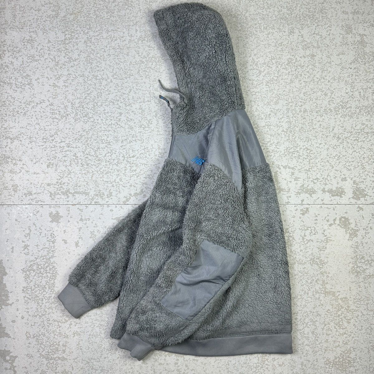 New Balance New Balance Grey Fleece Zipper Hooded Jacket Size US L / EU 52-54 / 3 - 6 Thumbnail