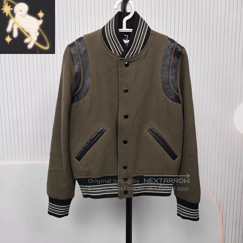 Saint Laurent Paris Saint Laurent Paris Military Green and Moss Green Wool and Size XS / US 0-2 / IT 36-38 - 1 Thumbnail