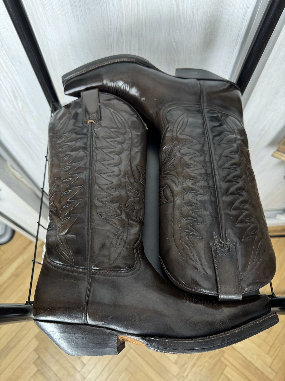 Buffalo London BUFFALO Leather brown cowboy Goodyear welt boots Size US 8 / EU 41 - 10 Thumbnail
