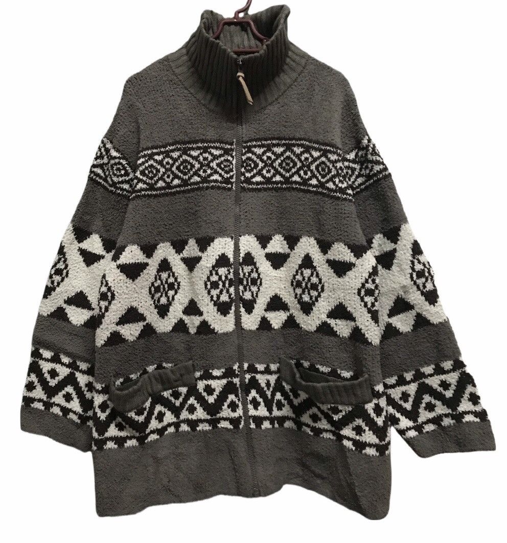 Aran Isles Knitwear Bayflow Knitwear Grey White Colour Fullzip Size US L / EU 52-54 / 3 - 1 Thumbnail