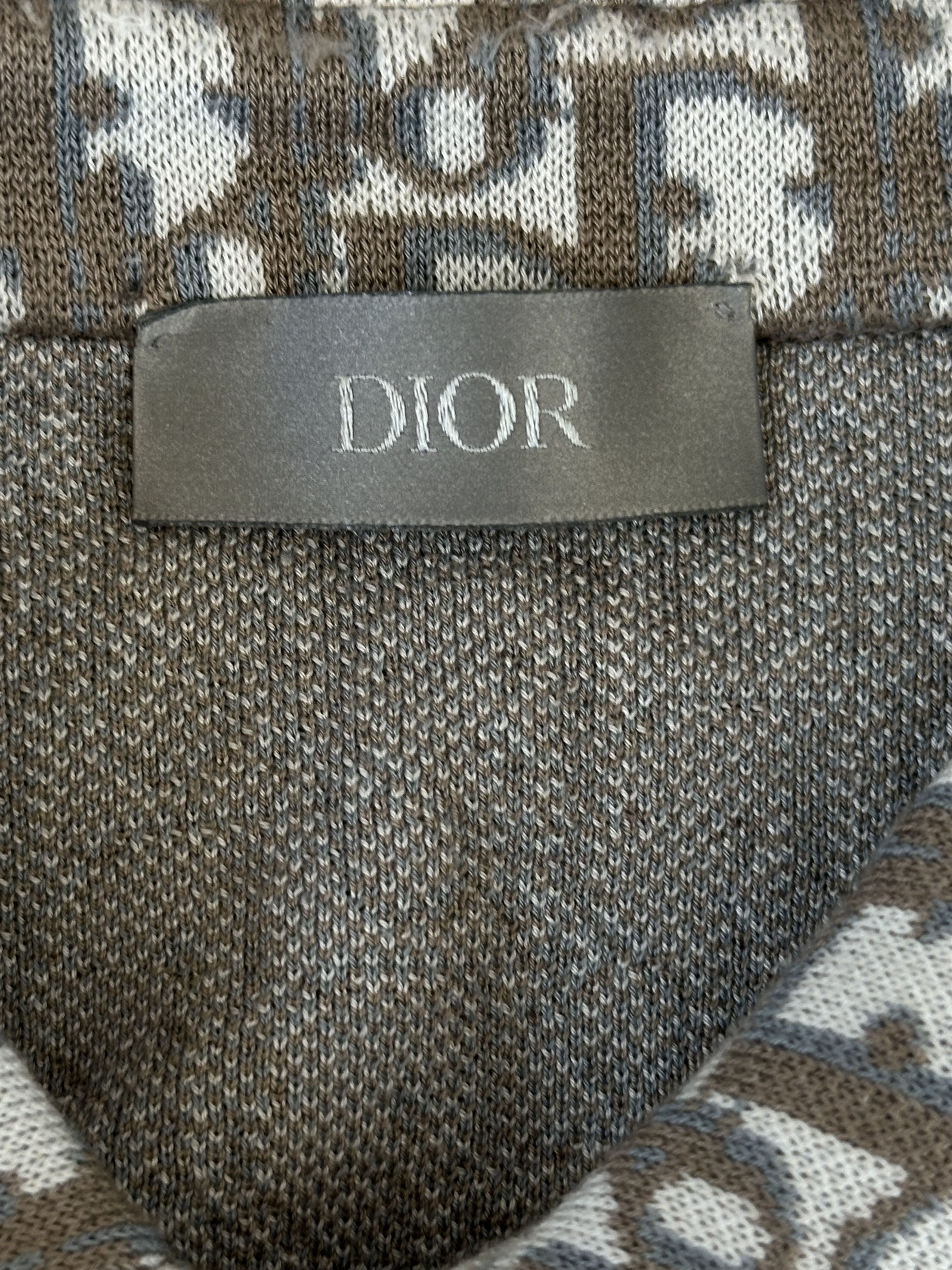 Dior Dior Beige & Brown Oblique Button Up Shirt Size US M / EU 48-50 / 2 - 3 Thumbnail