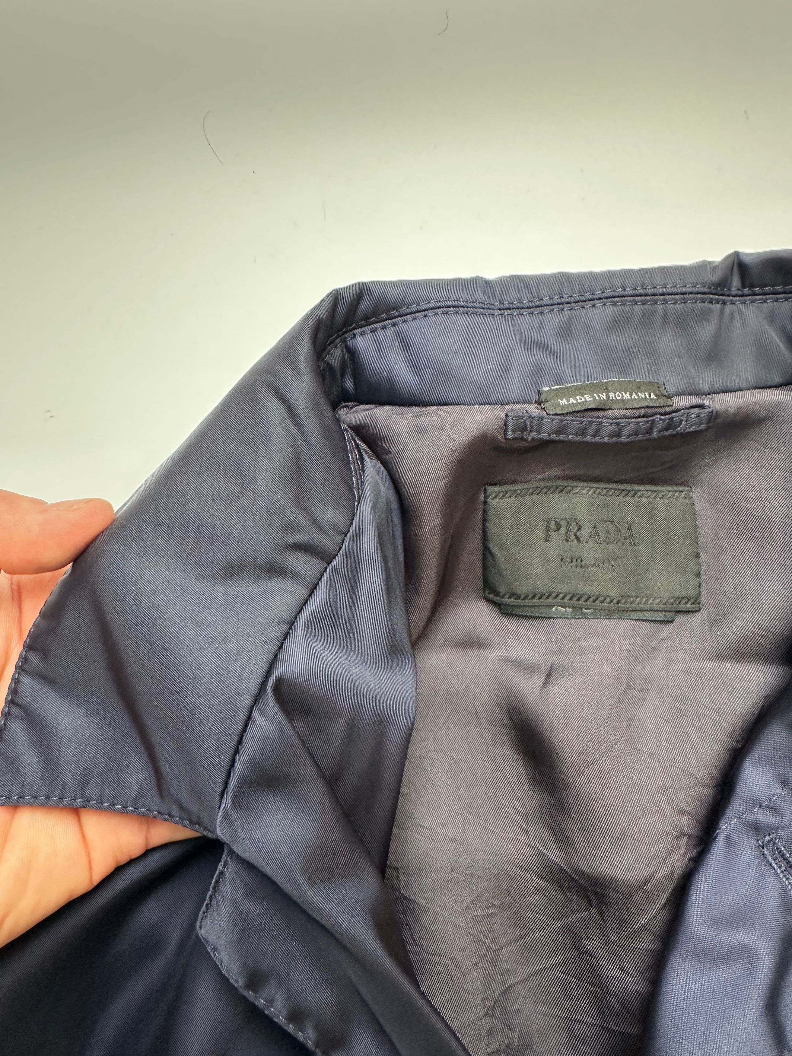 Prada PRADA Nylon Re-edition single breasted coat navy Size US M / EU 48-50 / 2 - 8 Thumbnail