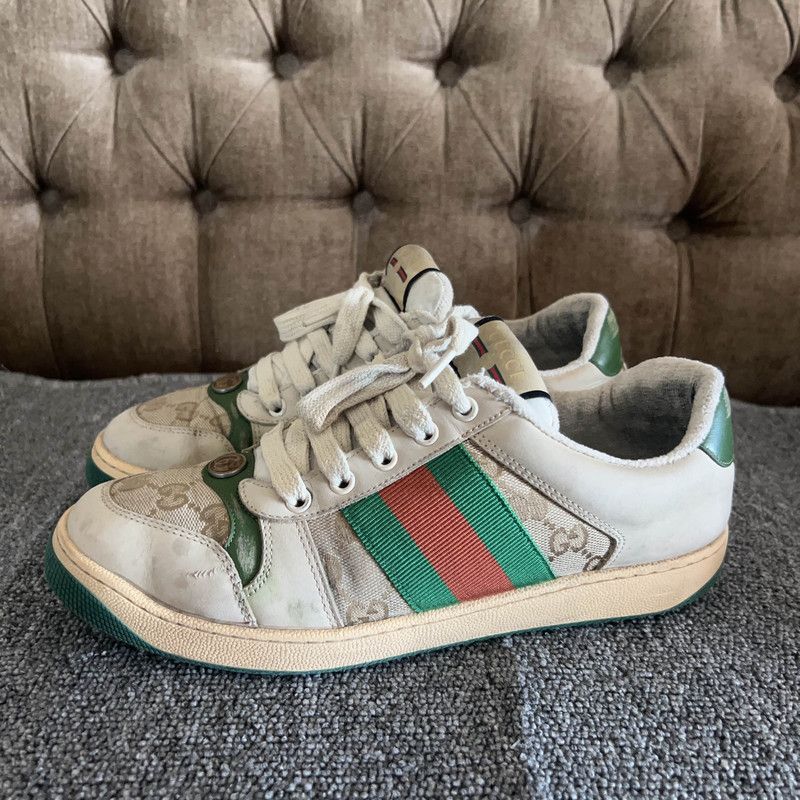 Gucci Gucci Screener Low-Top Leather Sneakers for Men Size US 8.5 / EU 41-42 - 1 Thumbnail