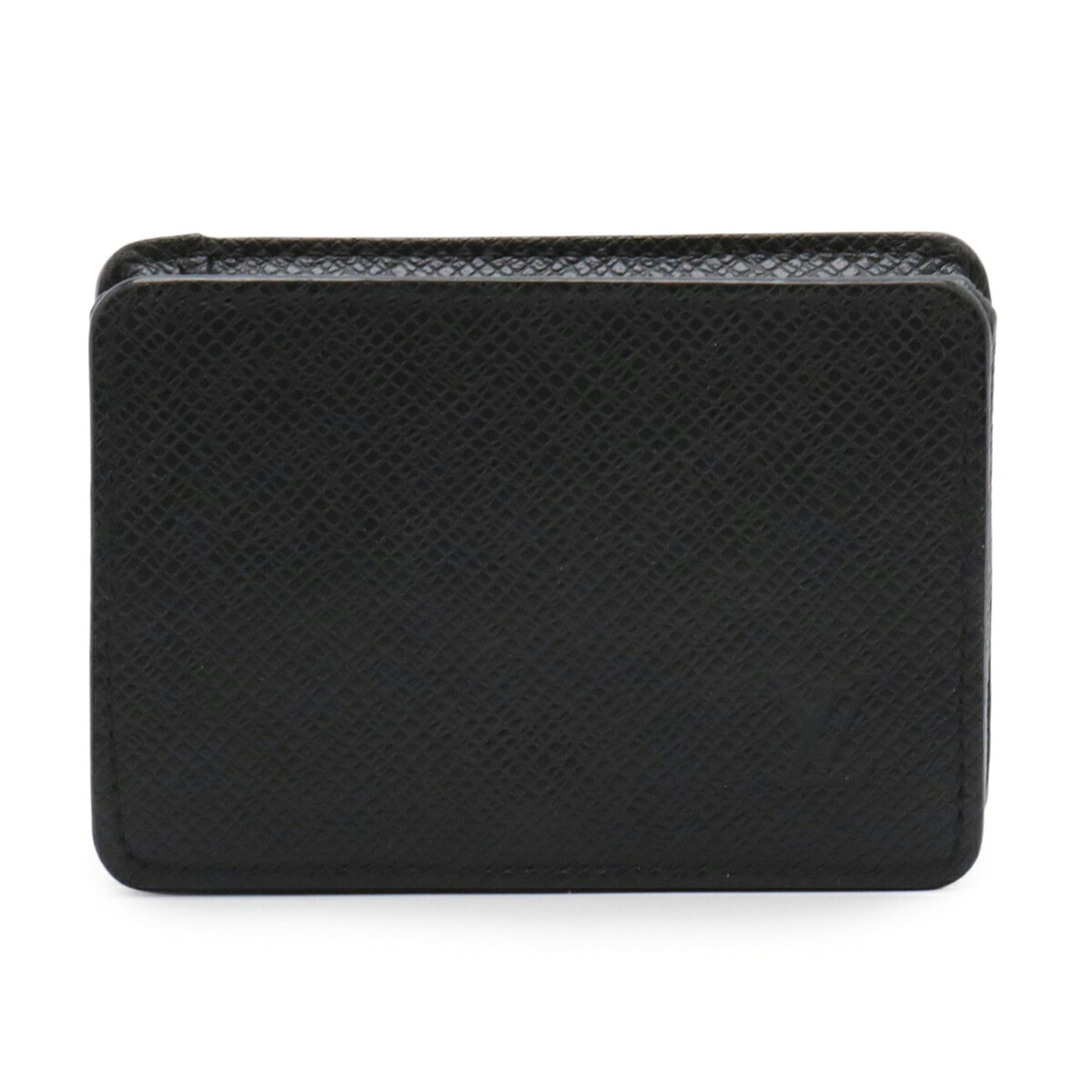 Louis Vuitton LOUIS VUITTON Taiga Coin Purse Wallet, Square Leather, Ardoise Black, M30598 Size ONE SIZE - 1 Thumbnail