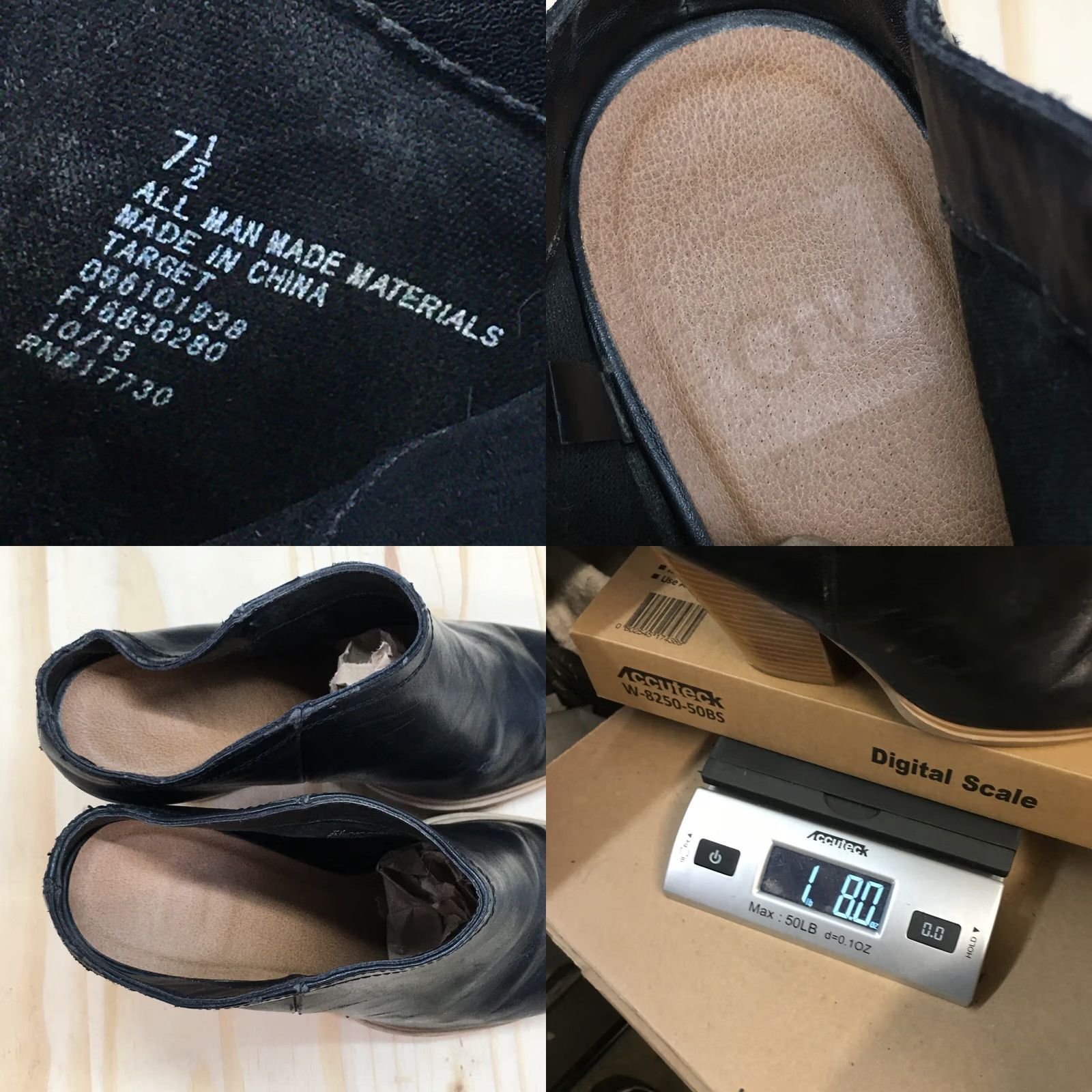 Dolce Vita Dolce Vita Sandals Womens 7.5 Mules Clogs High Heels Black Leather Slip On Women's Sandals Size US 8 / IT 38 - 10 Thumbnail
