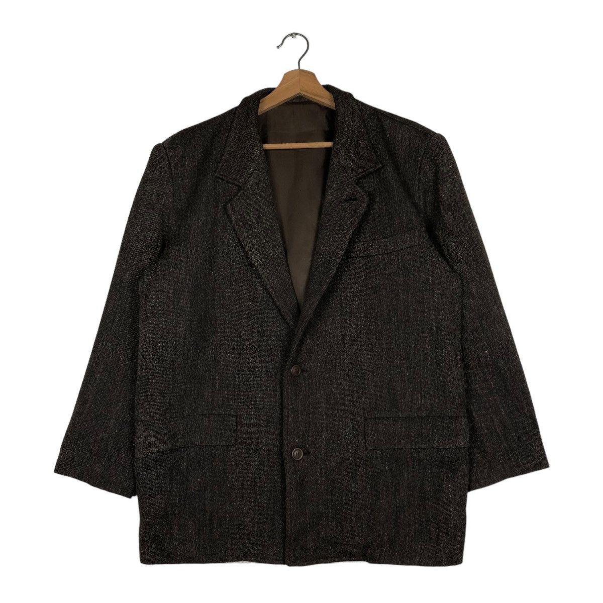 Issey Miyake 🔥VINTAGE ISSEY MIYAKE MEN WOOL HERRINGBONE DOUBLE BREAST Size US S / EU 44-46 / 1 - 3 Thumbnail