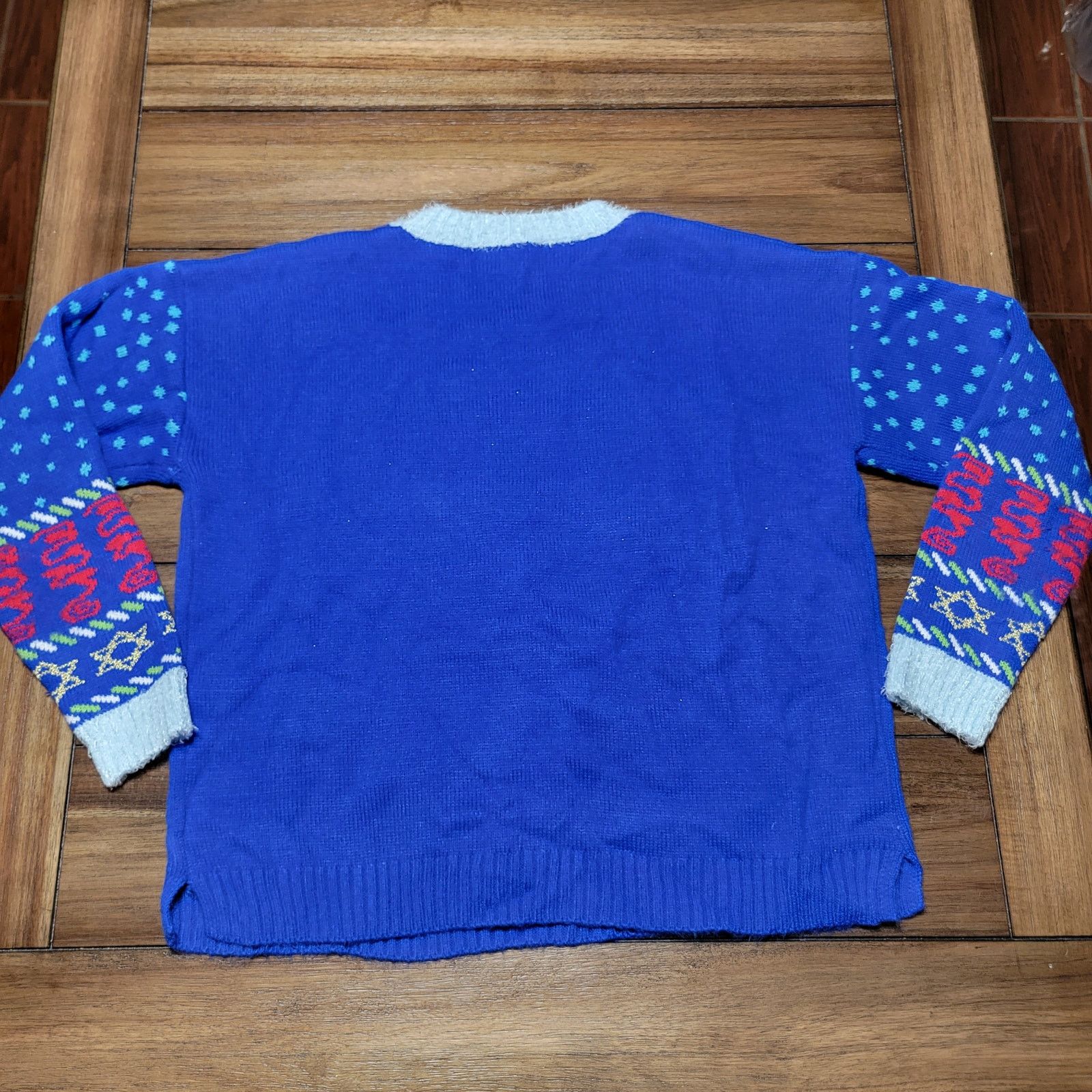 Other Celebrate Hanukkah Knit Llama Menorah Sweater -Large (12-14) Size L / US 10 / IT 46 - 3 Thumbnail