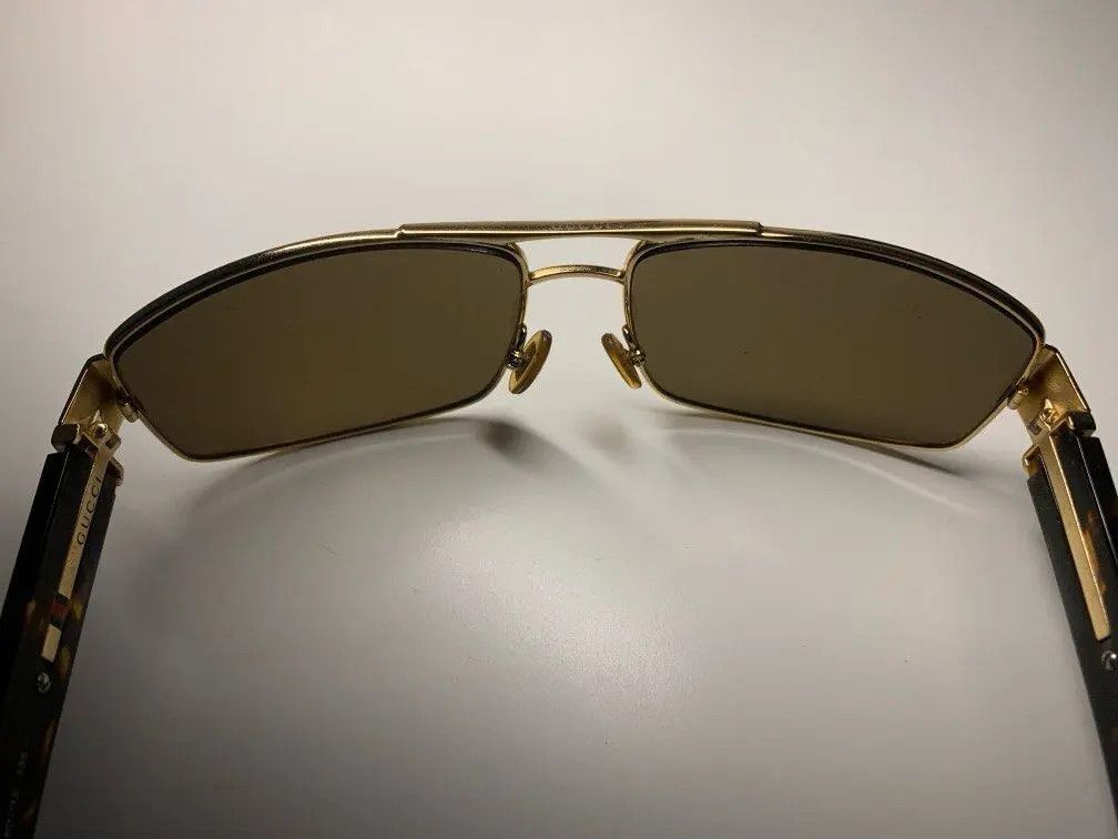 Gucci × Tom Ford × Vintage GUCCI Sunglasses 1923 Shield Rimless 90s Wrap RI1016 Size ONE SIZE - 3 Thumbnail