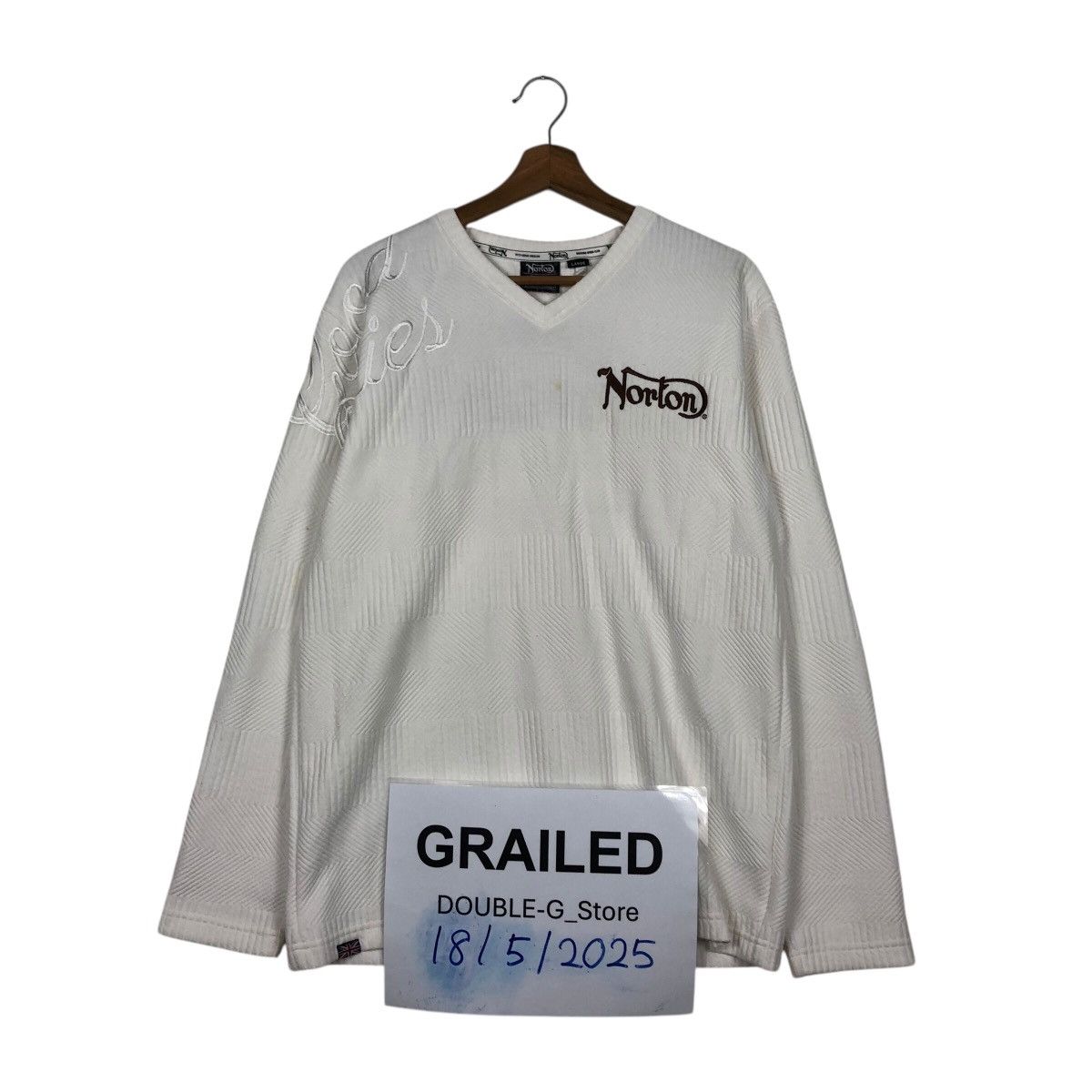 Japanese Brand Vintage Sweatshirt Norton Big Logo Design Biker Punk Design Size US L / EU 52-54 / 3 - 1 Thumbnail
