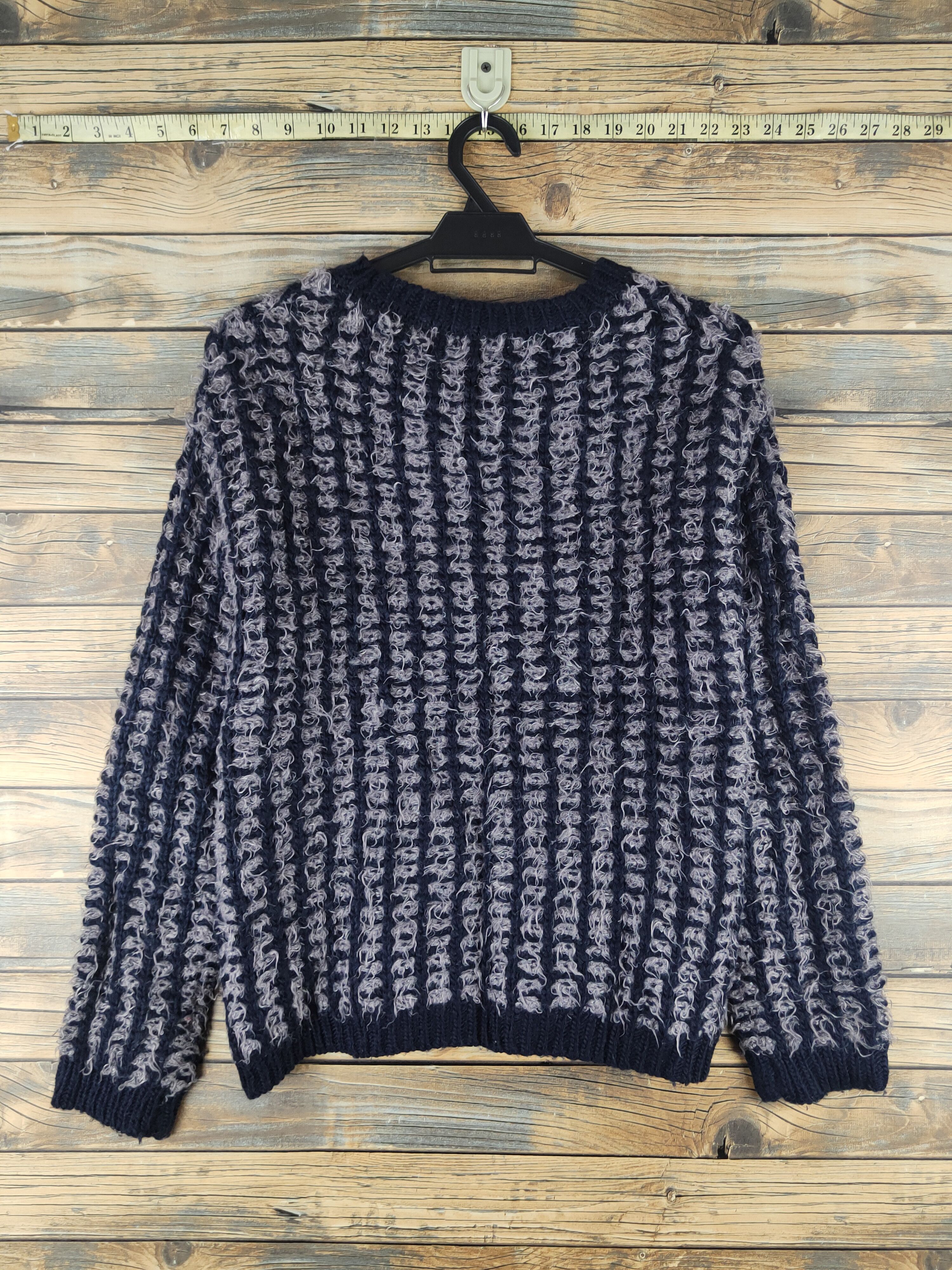 Ciaopanic DL Ciaopanic Navy Fur Mohair Knitwear #46-519 Size M / US 6-8 / IT 42-44 - 7 Thumbnail
