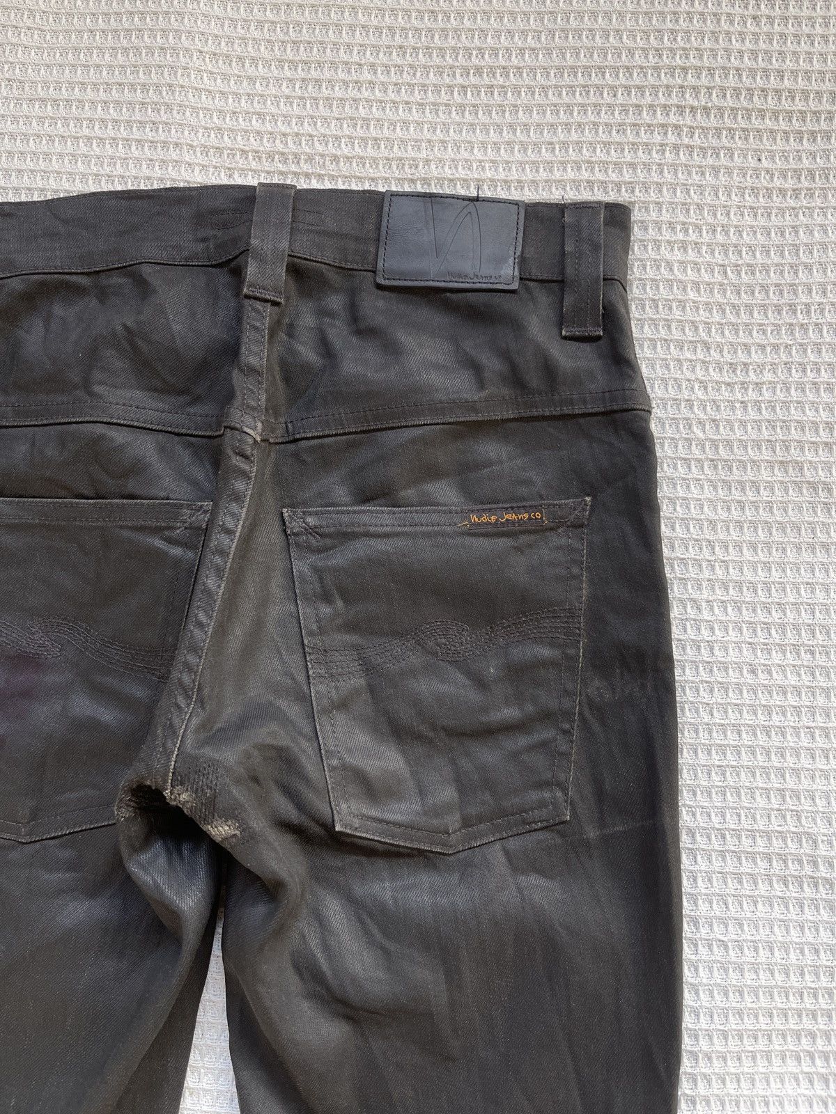 Jean Rare🔥Nudie Jeans Thin Finn Skinny Black Jeans Size US 29 - 5 Thumbnail