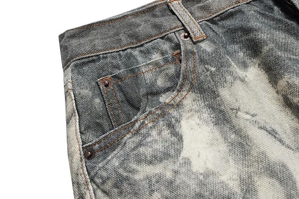 Jean × Vintage Baggy Jeans Distressed Opium Denim Wash Faded Size US 33 - 5 Thumbnail
