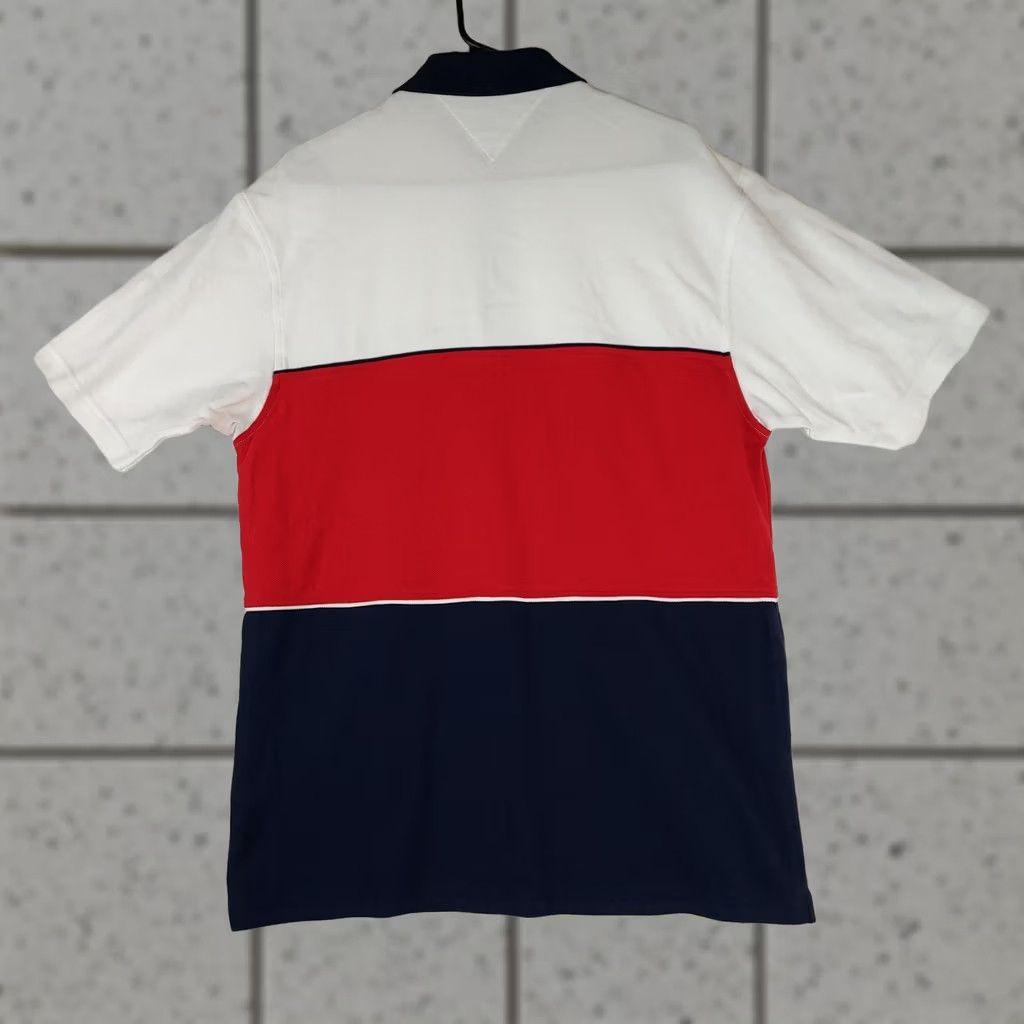Tommy Hilfiger Tommy Hilfiger Polo Shirt Colorblock 100% Cotton Short Sleeve Men’s Medium White Red Navy Logo Size US M / EU 48-50 / 2 - 1 Thumbnail