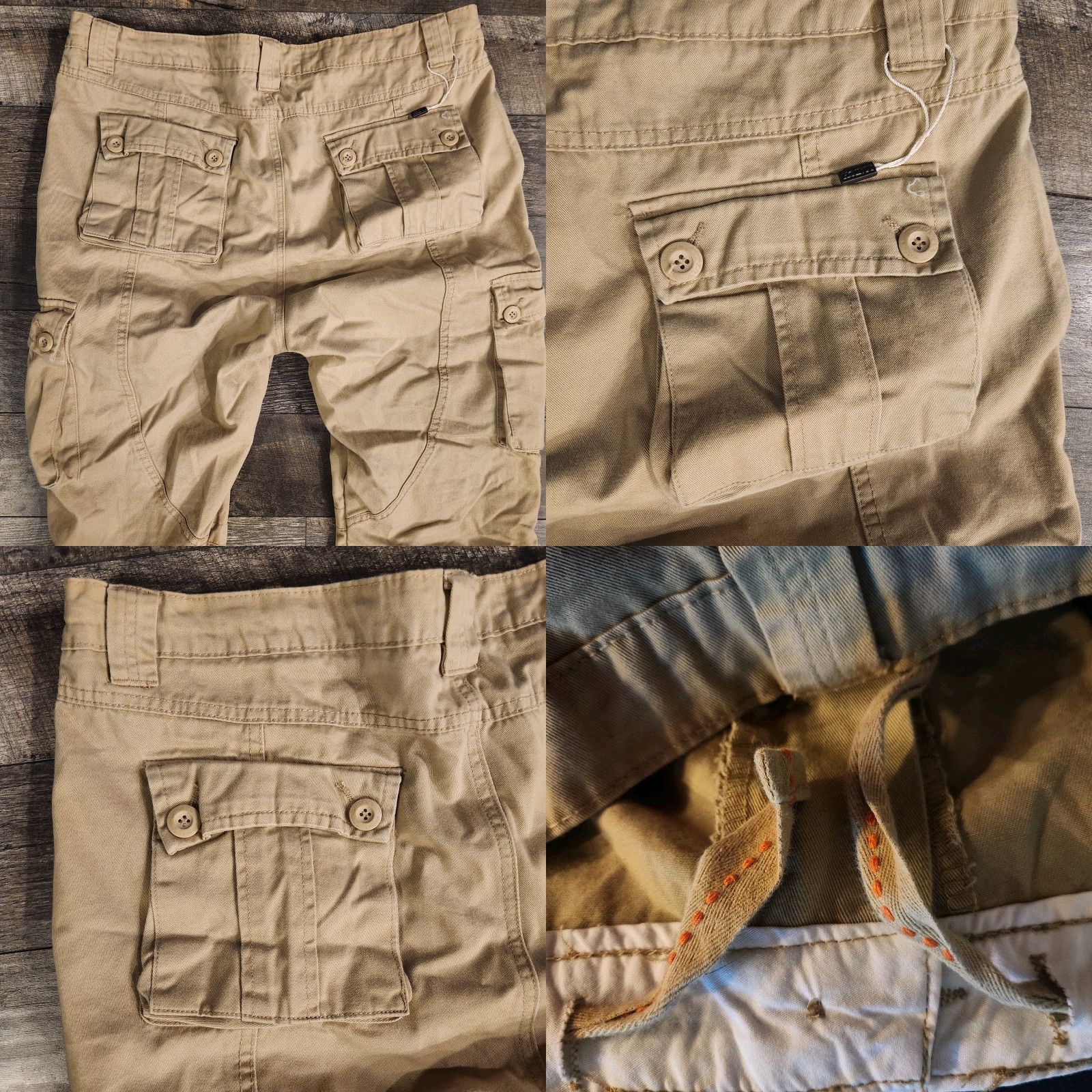 Vintage VINTAGE Matchstick Paratrooper Cargo Pants Mens 40x32 Tan Beige Cotton Canvas Cargo Pocket Straight Regular 40x32 Fall Winter Spring Mens Size US 40 / EU 56 - 8 Thumbnail