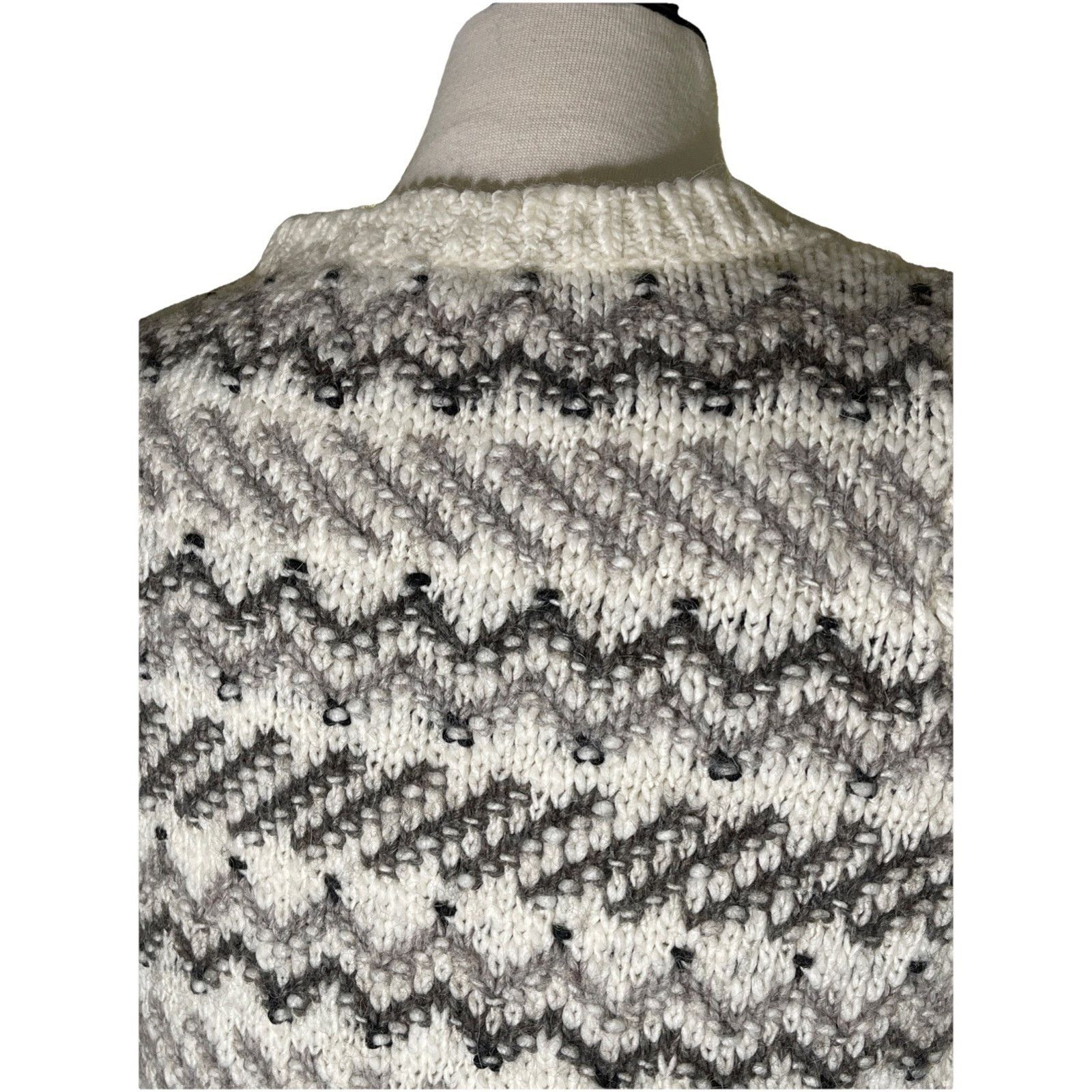 Loft LOFT Wool Alpaca Crew Pullover Women’s Med Cream Gray Size M / US 6-8 / IT 42-44 - 5 Thumbnail