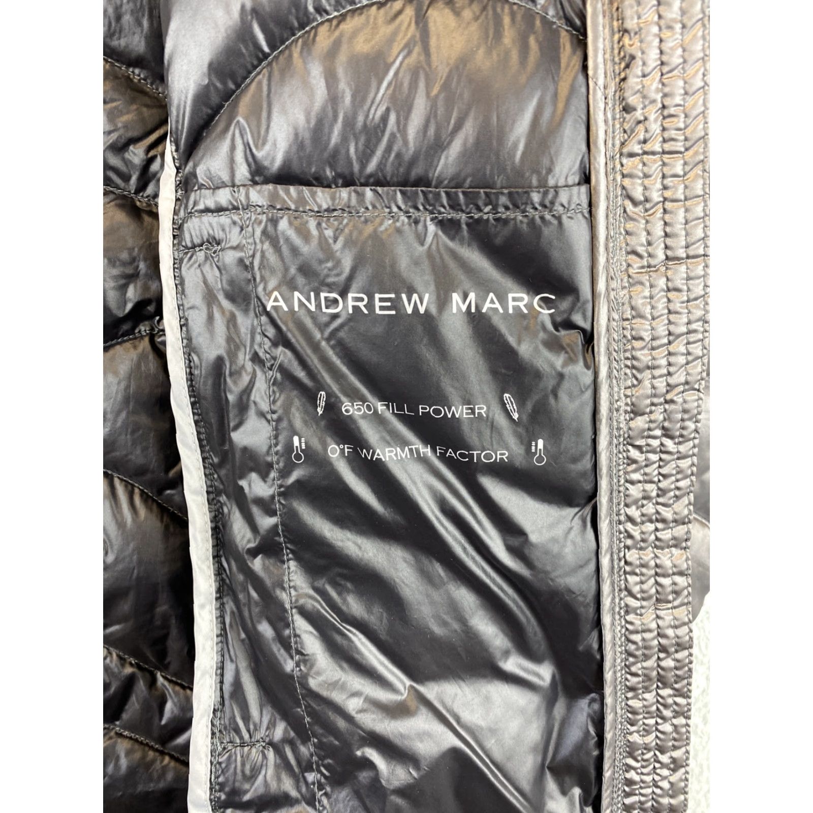 Andrew Marc Andrew Marc Women's Long XS Hoodie Puff Long Jacket Metal / 79-7 Size XS / US 0-2 / IT 36-38 - 7 Thumbnail