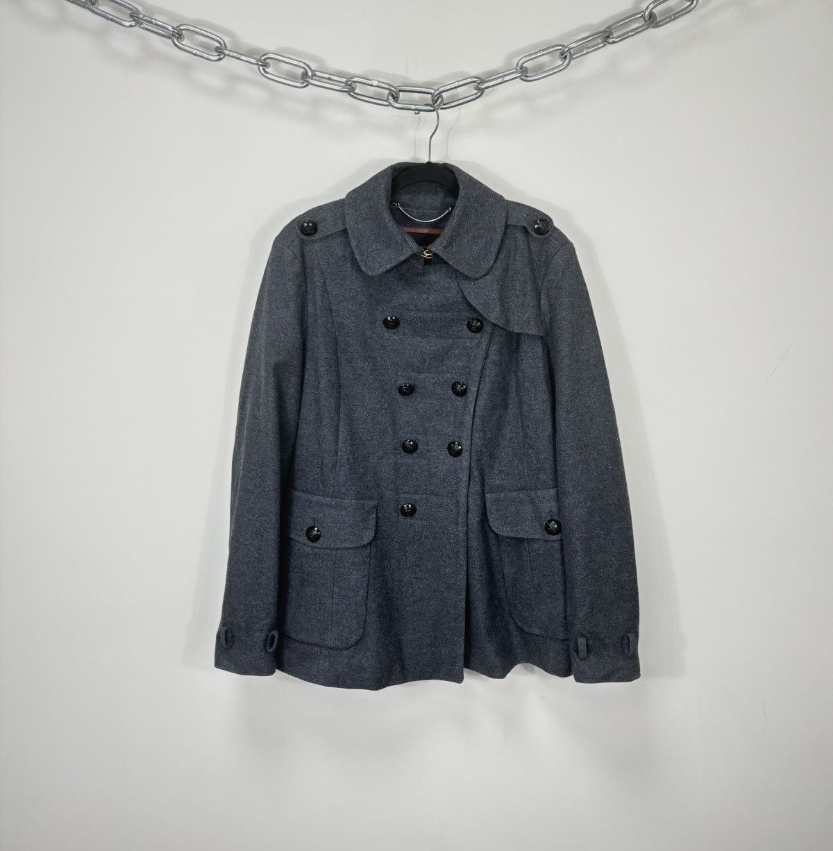 Burberry Thomas Burberry Women’s Double Breasted Wool Cashmere Coat Size M / US 6-8 / IT 42-44 - 1 Thumbnail