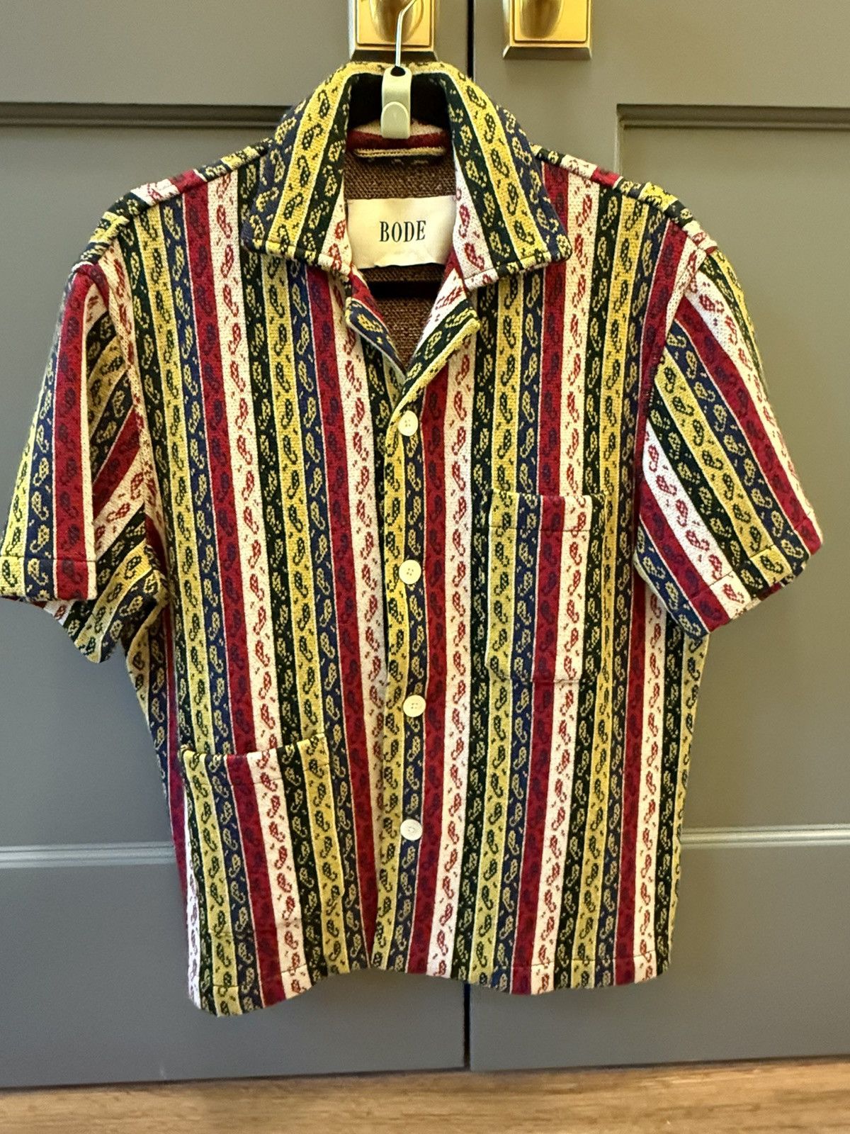 Bode Bode Short Sleeve XS/S Jacquard Pattern Shirt Size US S / EU 44-46 / 1 - 1 Thumbnail