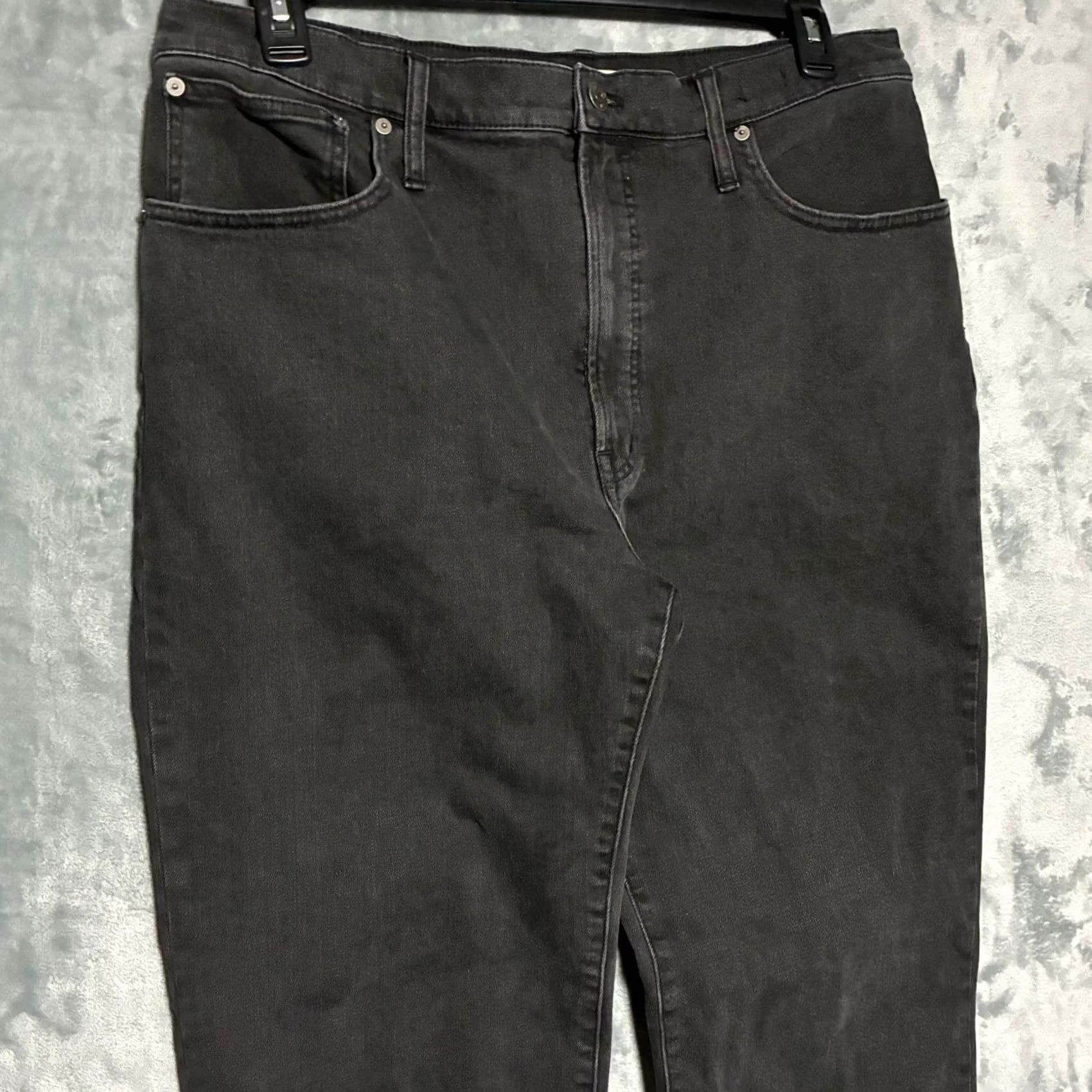 Madewell Madewell The Perfect Vintage Straight Jean Black Women's 33 Jeans 5-Pocket Denim High Rise Slit Stretch 90s Vintage Style Size 24" / US 00 / IT 34 - 3 Thumbnail