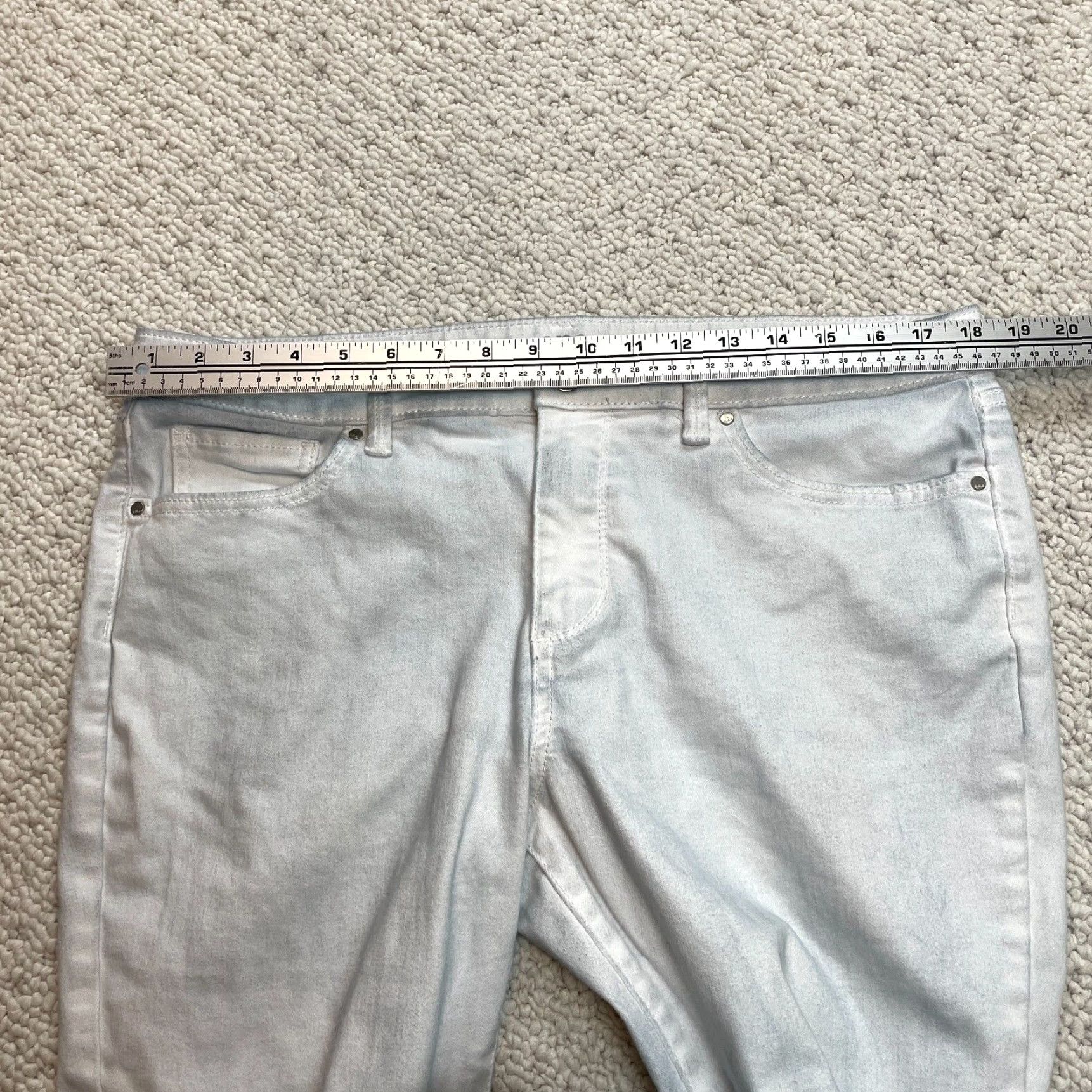 Denime ANA A New Approach Jeans Womens 16 Skinny Ankle White Denim Mid Rise 36x26 Pants Size 38" / US 16 / IT 52 - 6 Thumbnail