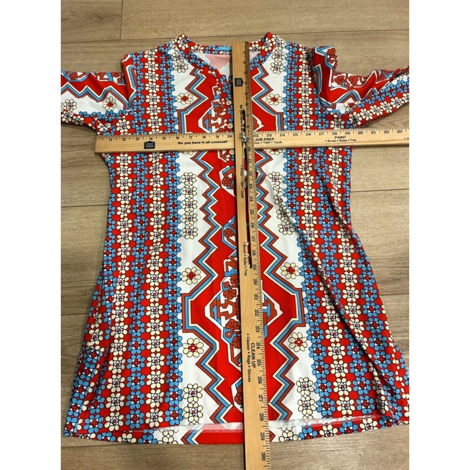 J.McLaughlin J. McLaughlin Women’s Henley Catalina Cloth 3/4 Sleeve Tunic Red Blue Size L Blouse Women Regular Size L Mens? Size L / US 10 / IT 46 - 4 Thumbnail