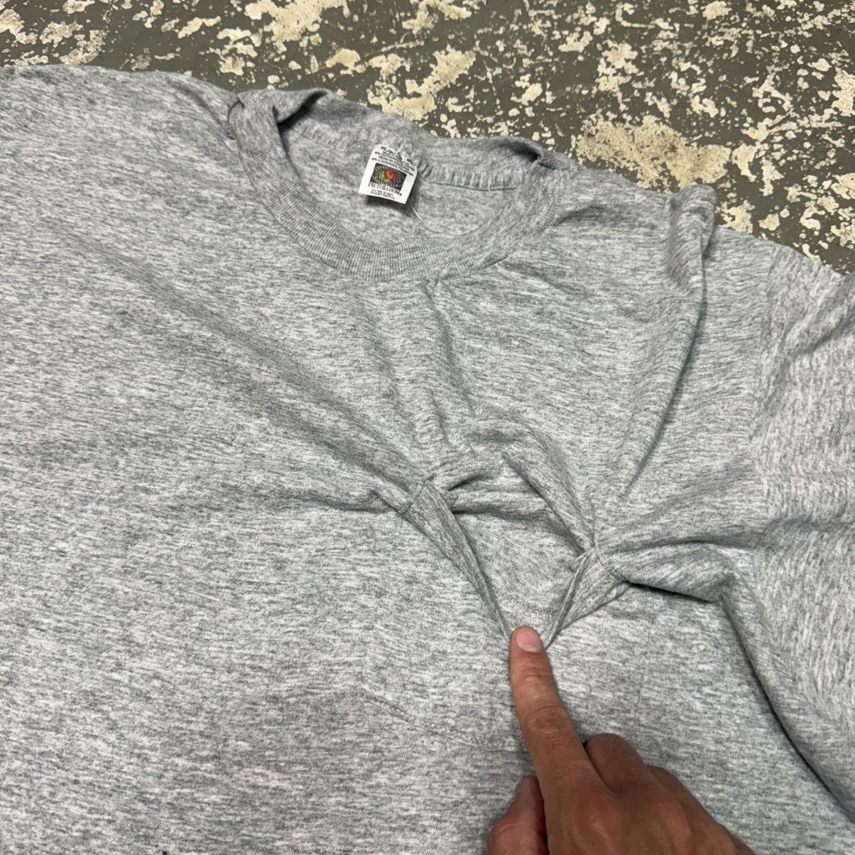 Unsound Rags Vintage Fruit Of The Loom Grey Pocket Tee Blank Tshirt Size US XL / EU 56 / 4 - 6 Thumbnail
