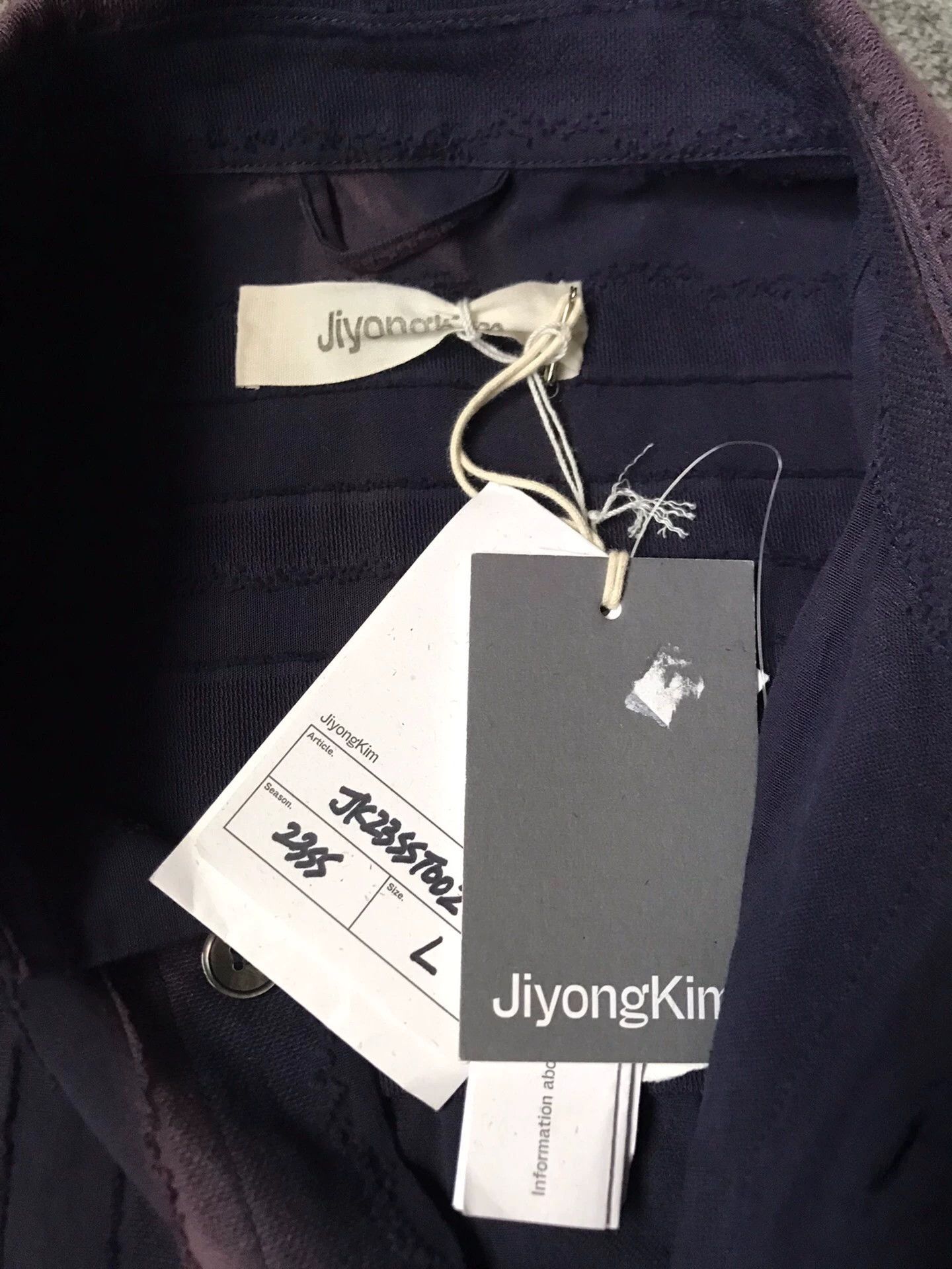 JiyongKim Jiyongkim Classic Sun-Faded Pleated 2 Slant Pockets Jkt L Size US L / EU 52-54 / 3 - 4 Thumbnail