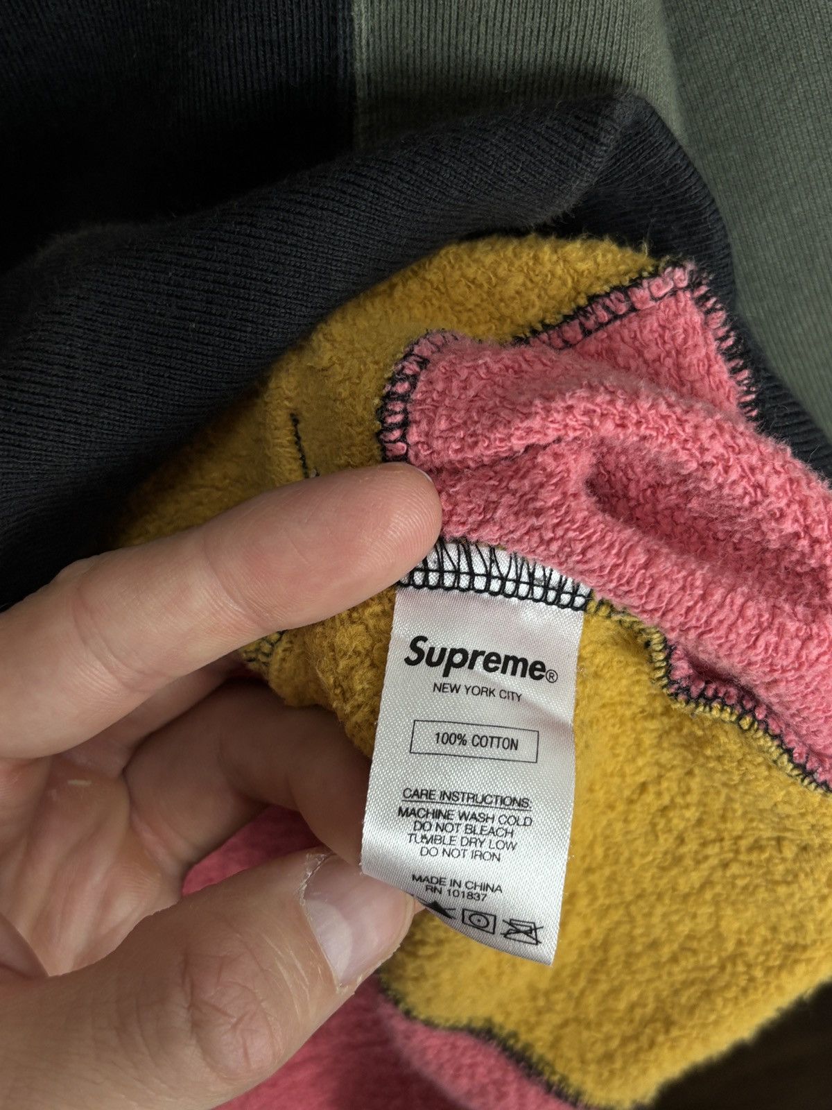 Supreme Supreme Patchwork Hoodie Streetwear Vintage Size US M / EU 48-50 / 2 - 11 Thumbnail