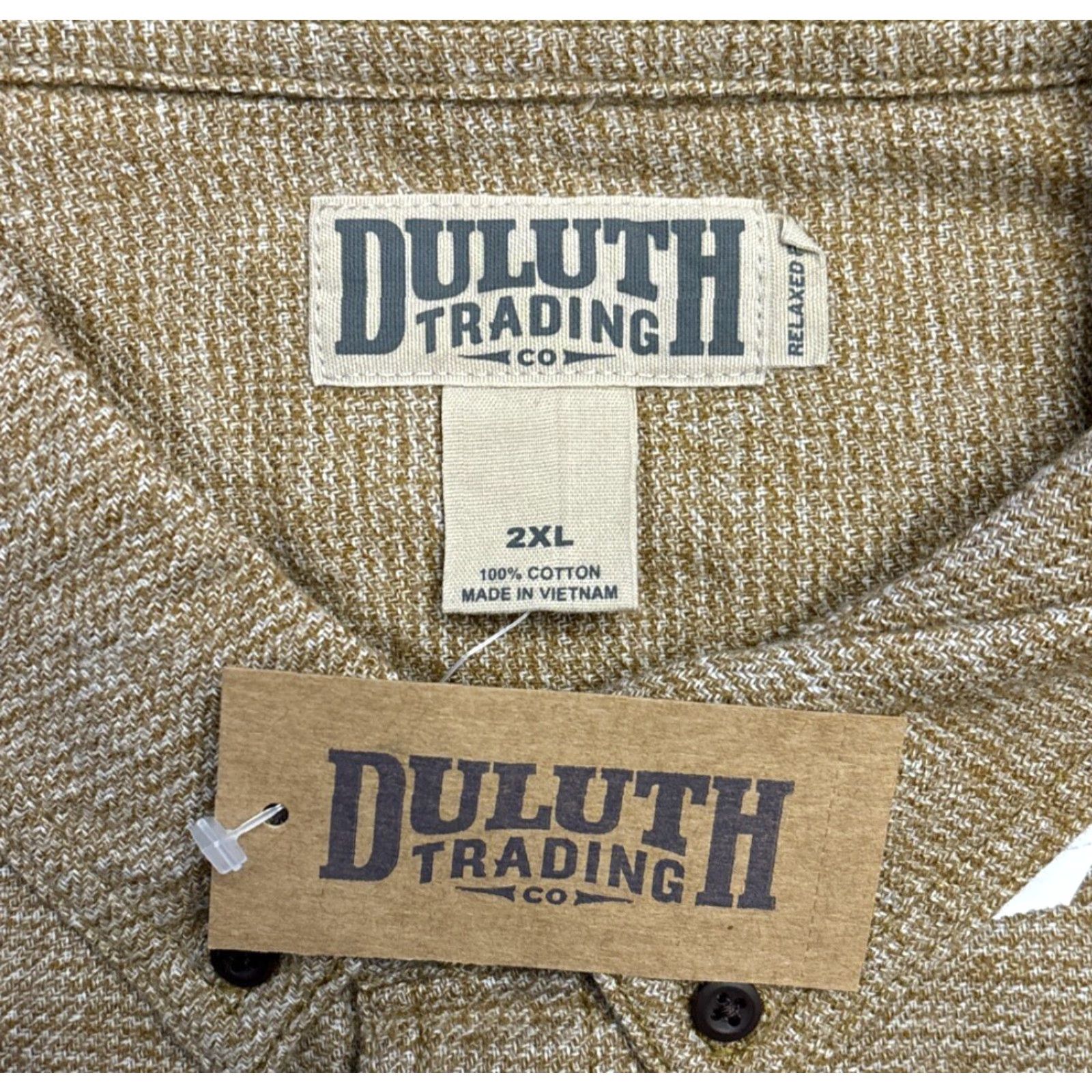 CO Duluth Shirt Button-Up 2XL Brown Relaxed Fit L/S Collared Pockets Men Regular NWT Size US XXL / EU 58 / 5 - 4 Thumbnail