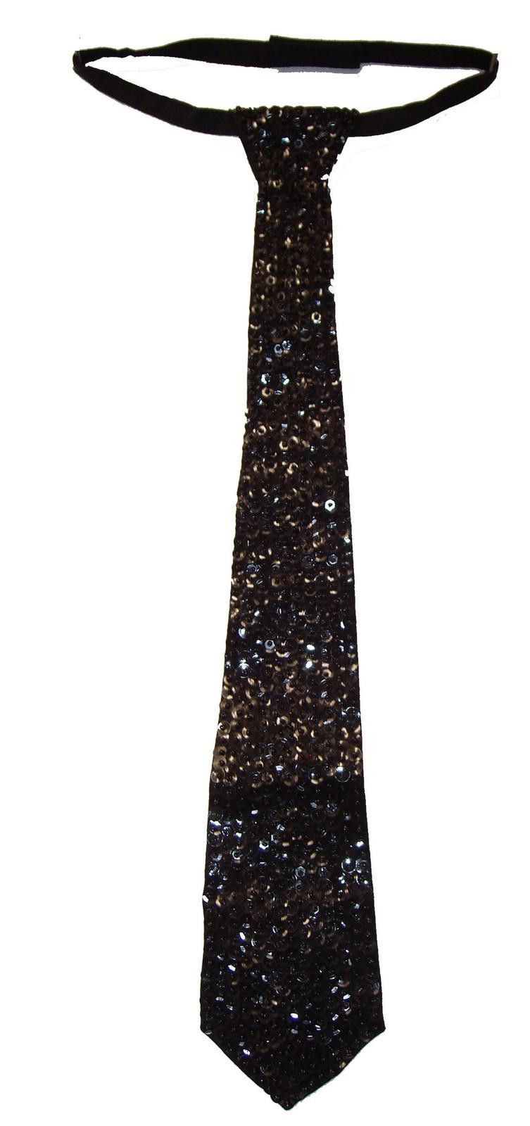 Designer Sequin Neck Tie BLACK for KIDS Size ONE SIZE - 1 Thumbnail