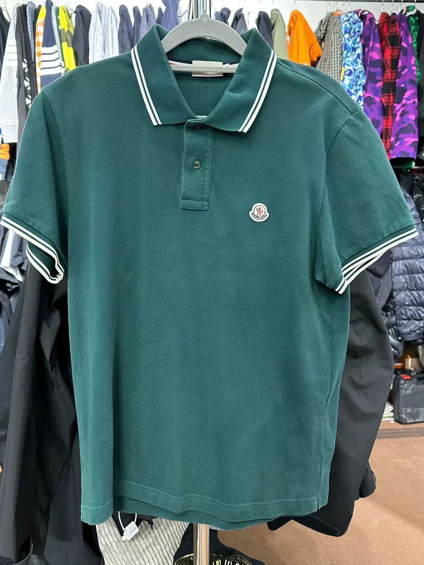 Moncler Moncler Green Polo 44 Men Size US L / EU 52-54 / 3 - 1 Preview