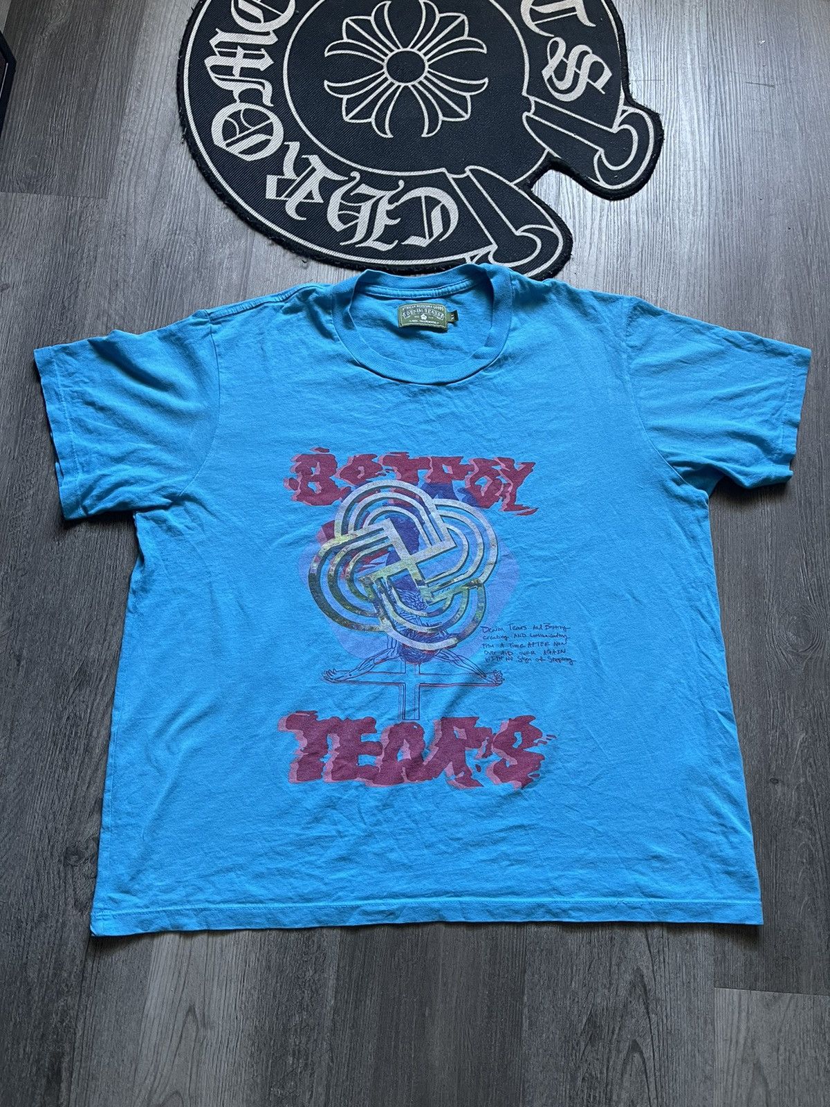 (B).Stroy Denim Tears Bstroy Tears Tee Blue