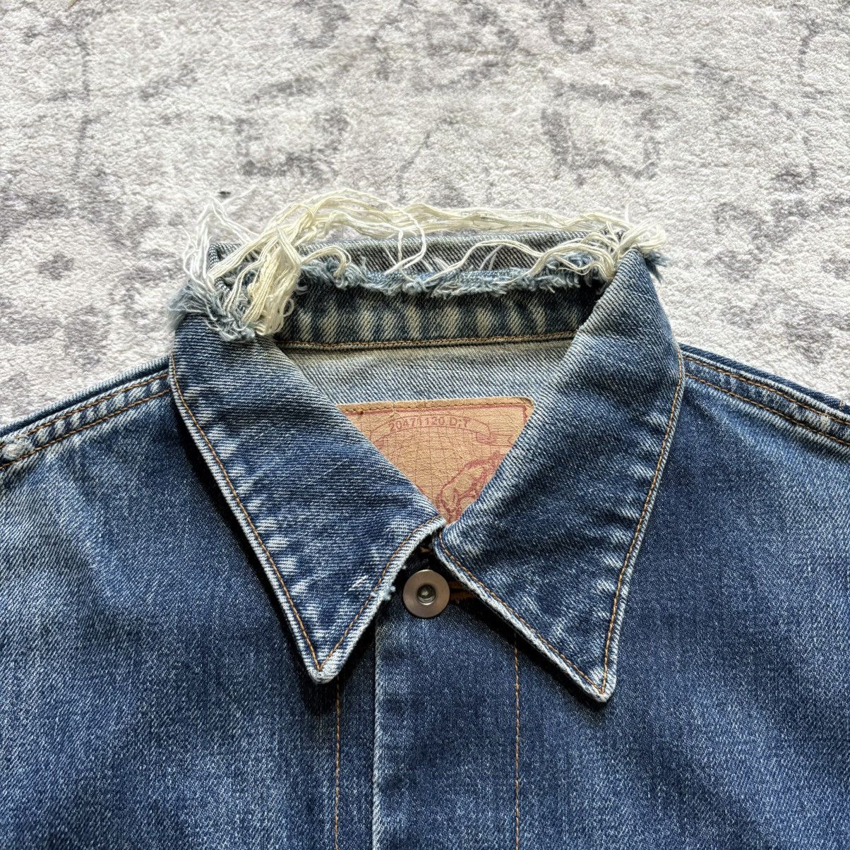 20471120 20471120 Double Sex 6 Pocket Distressed Denim Jacket Blue Size US S / EU 44-46 / 1 - 4 Thumbnail