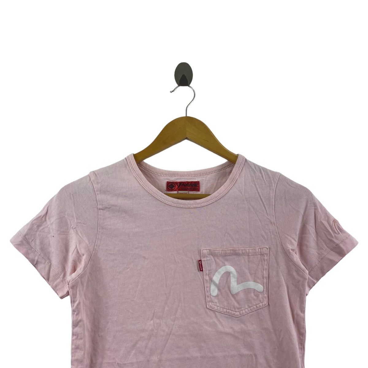 Evisu EVISU YAMANE Japanese Brand Pocket Pink Short Sleeve Shirt Size XXS / US 00 / IT 34 - 2 Thumbnail
