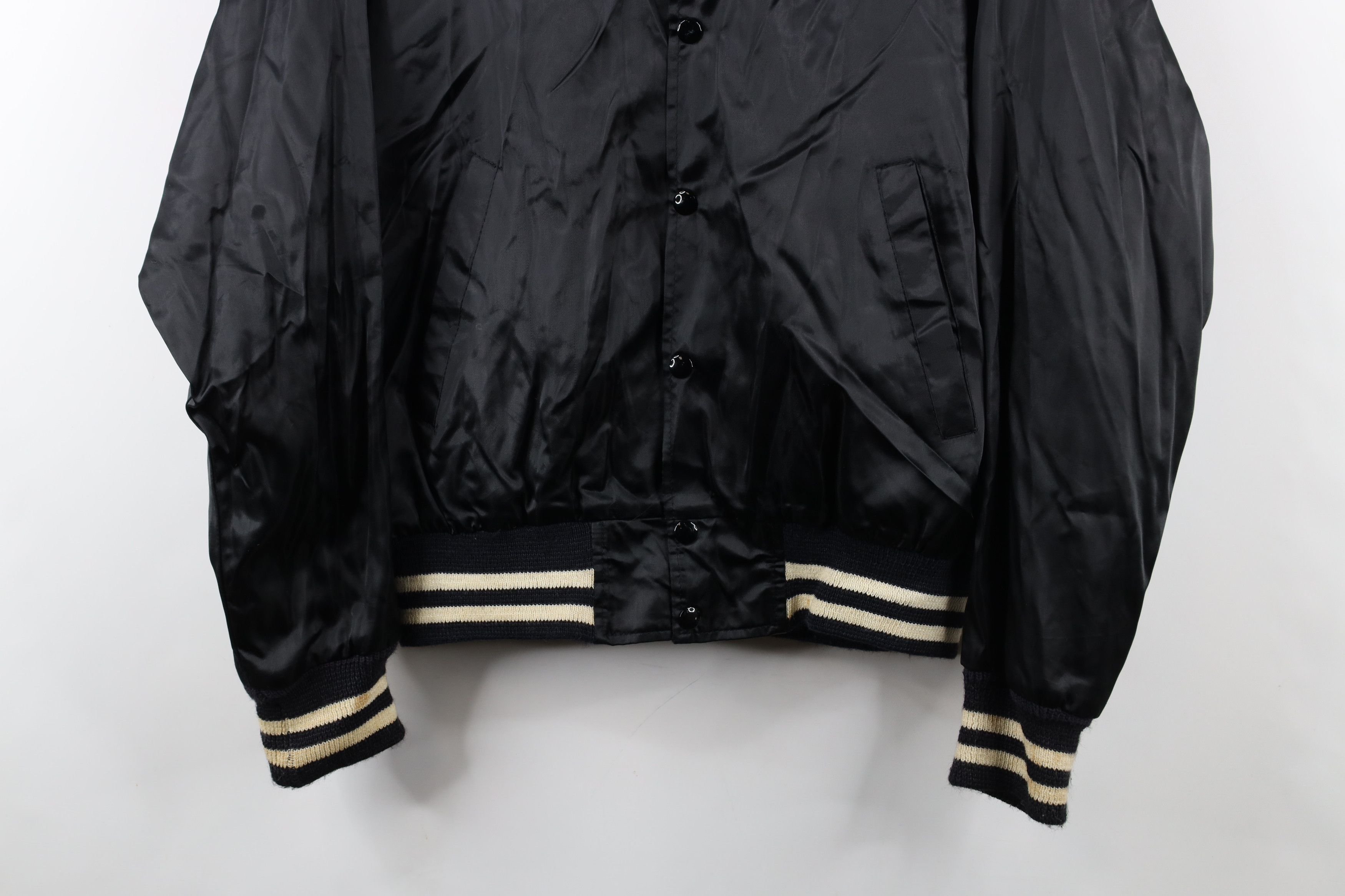 Vintage Vintage 80s 90s Opryland Lined Satin Bomber Jacket Black USA Size US M / EU 48-50 / 2 - 3 Thumbnail