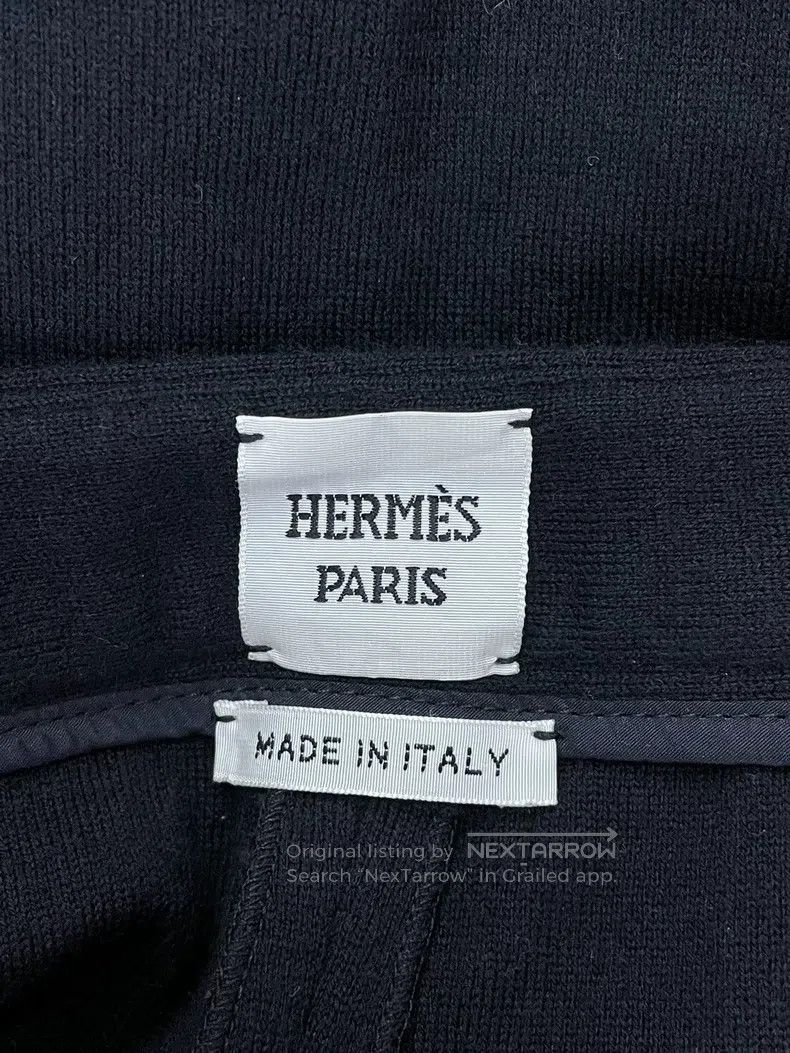 Hermes Hermes Black Wool Knit Wide Leg Long Pants Size 24" / US 00 / IT 34 - 3 Thumbnail