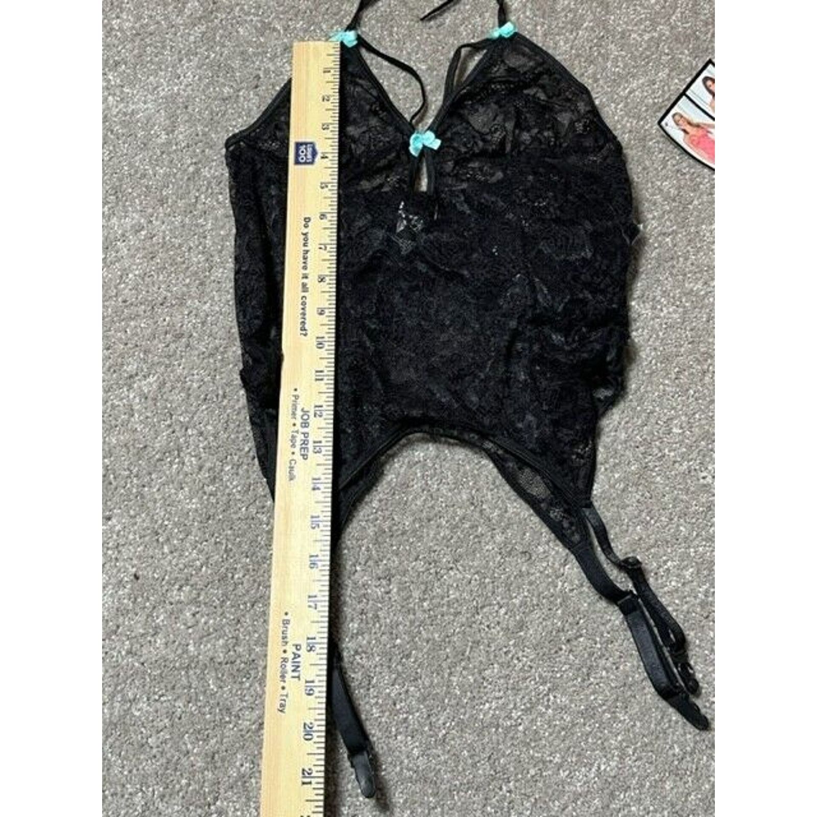 Other Escante Babydoll Sleepwear M Stocking Thong Lace Black Size ONE SIZE - 7 Thumbnail