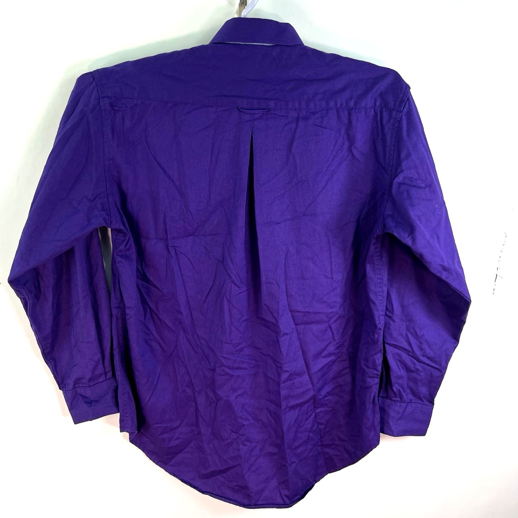 Vintage VINTAGE Texas Cotton Western Button-Down Shirt Mens SZ 15.5 Solid Purple Long Sleeve Casual U.S. Size US M / EU 48-50 / 2 - 5 Thumbnail