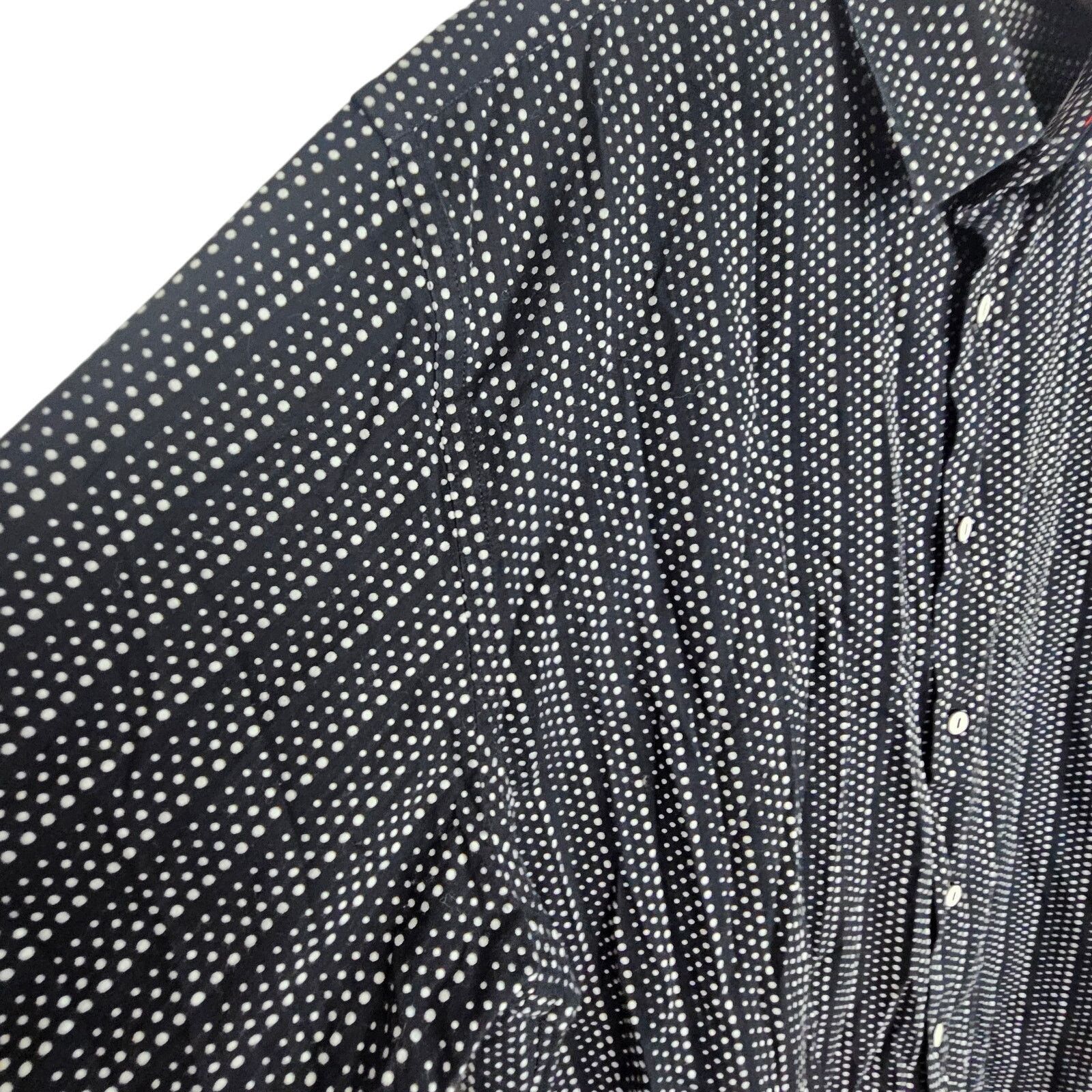 Luchiano Visconti Luchiano Visconti Black Geometric Polka Dot Shirt All Over Size US XXL / EU 58 / 5 - 5 Thumbnail