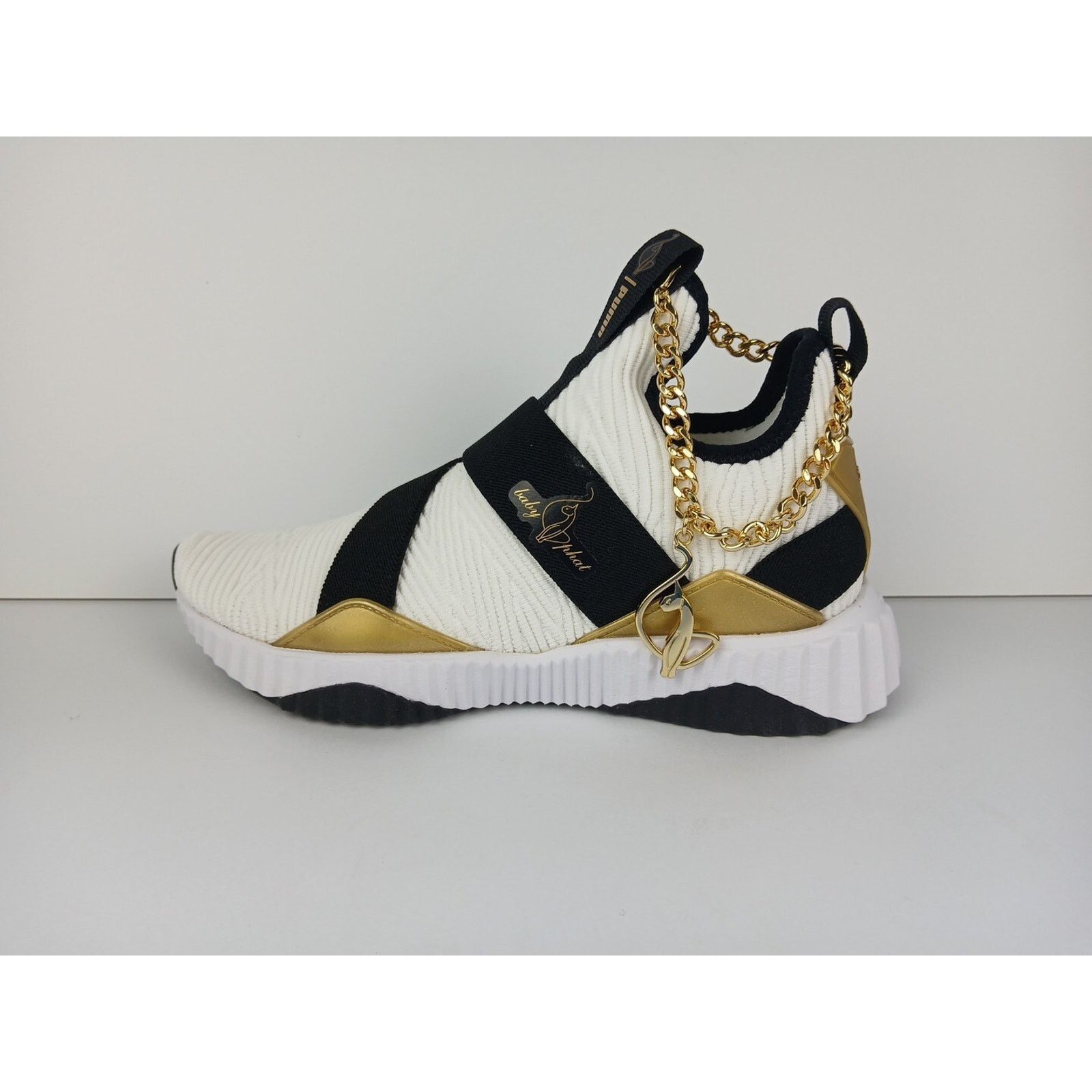 Puma Puma Baby Phat X Defy Mid Women Sz 6.5 White/Blk Shoes Size US 6.5 / IT 36.5 - 19 Thumbnail